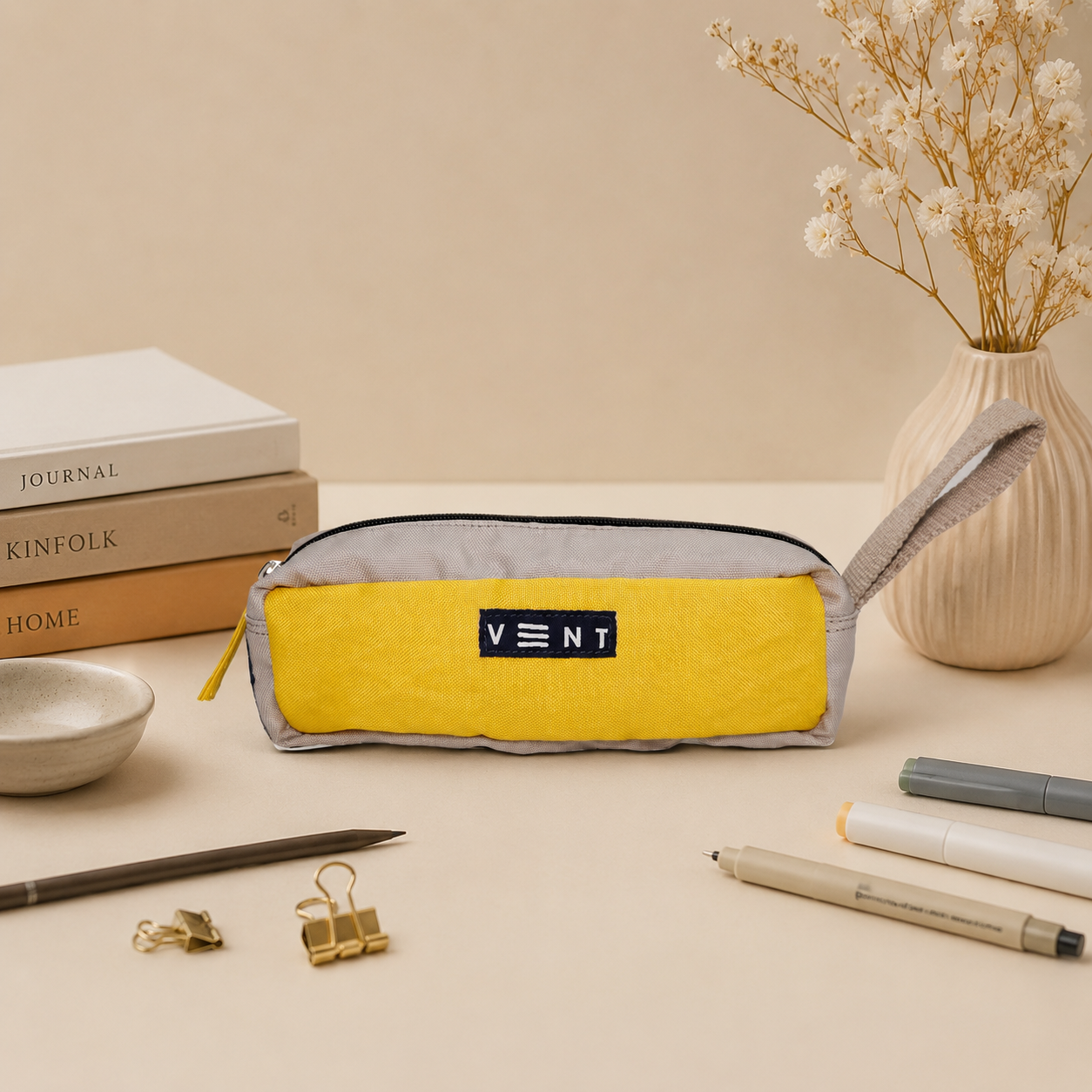 Pencil Case - Recycled Ocean Plastic - Yellow