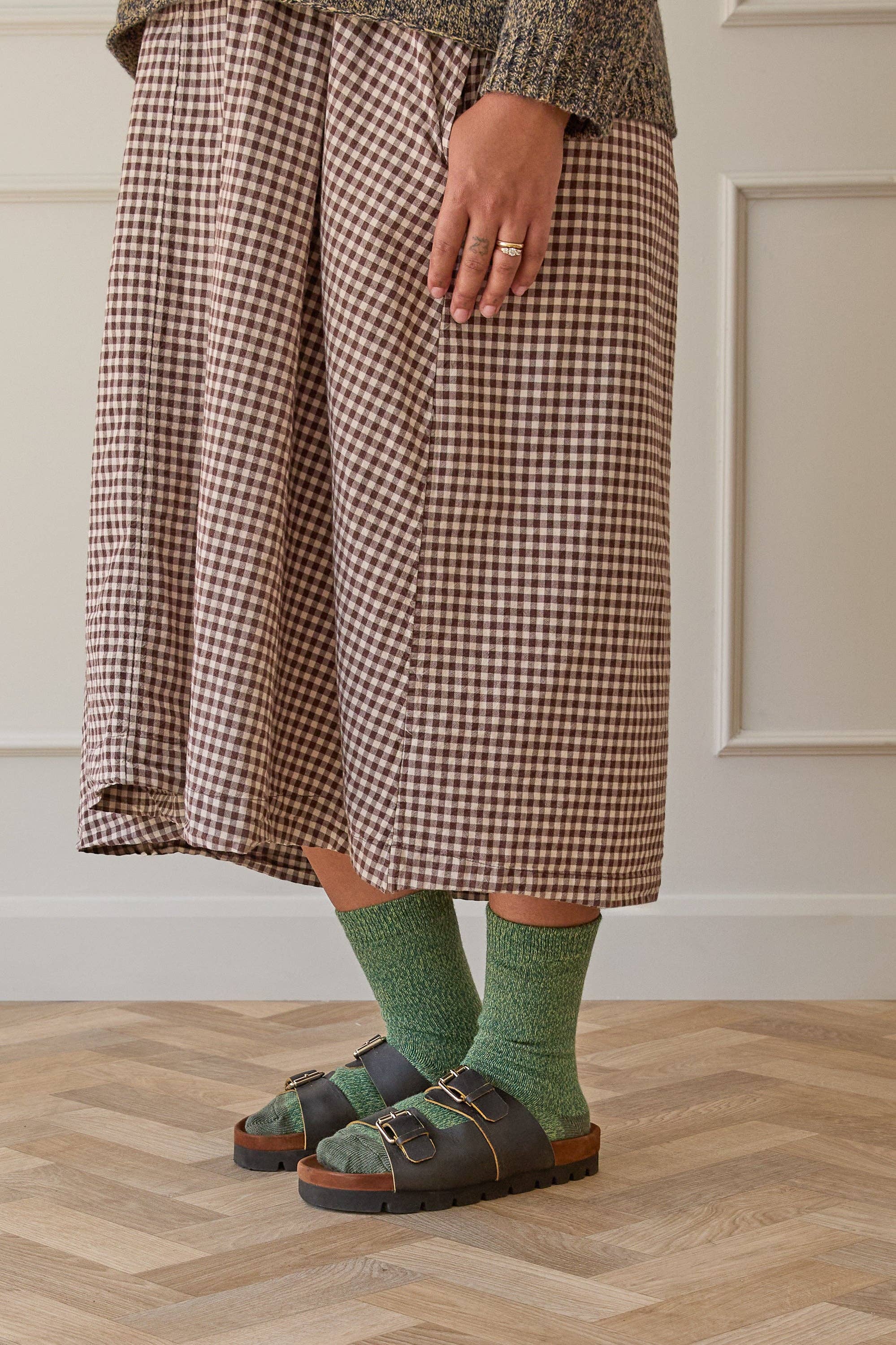 Fine Merino Wool Socks | Green: UK 4-7