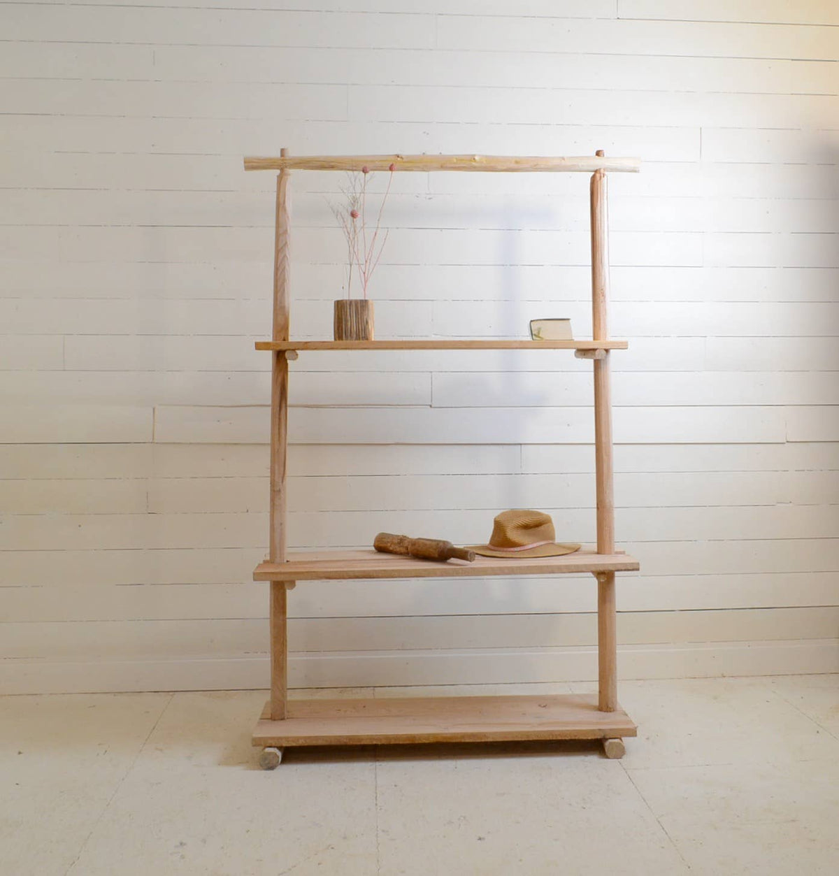 Rustic Wooden Shelf | Freestanding Display Shelf : 170 cm / 3