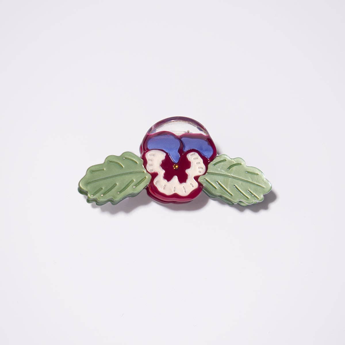 Wild Pansy Mini Claw Clip — Winona Irene