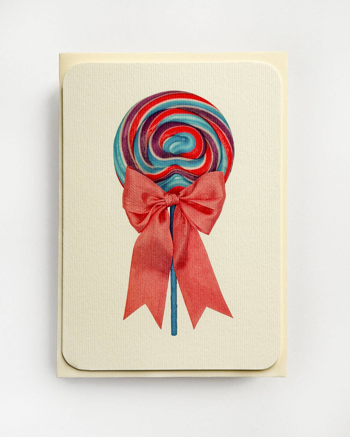 Berry Swirl Ribboned Lollies Greeting Card | Birthday