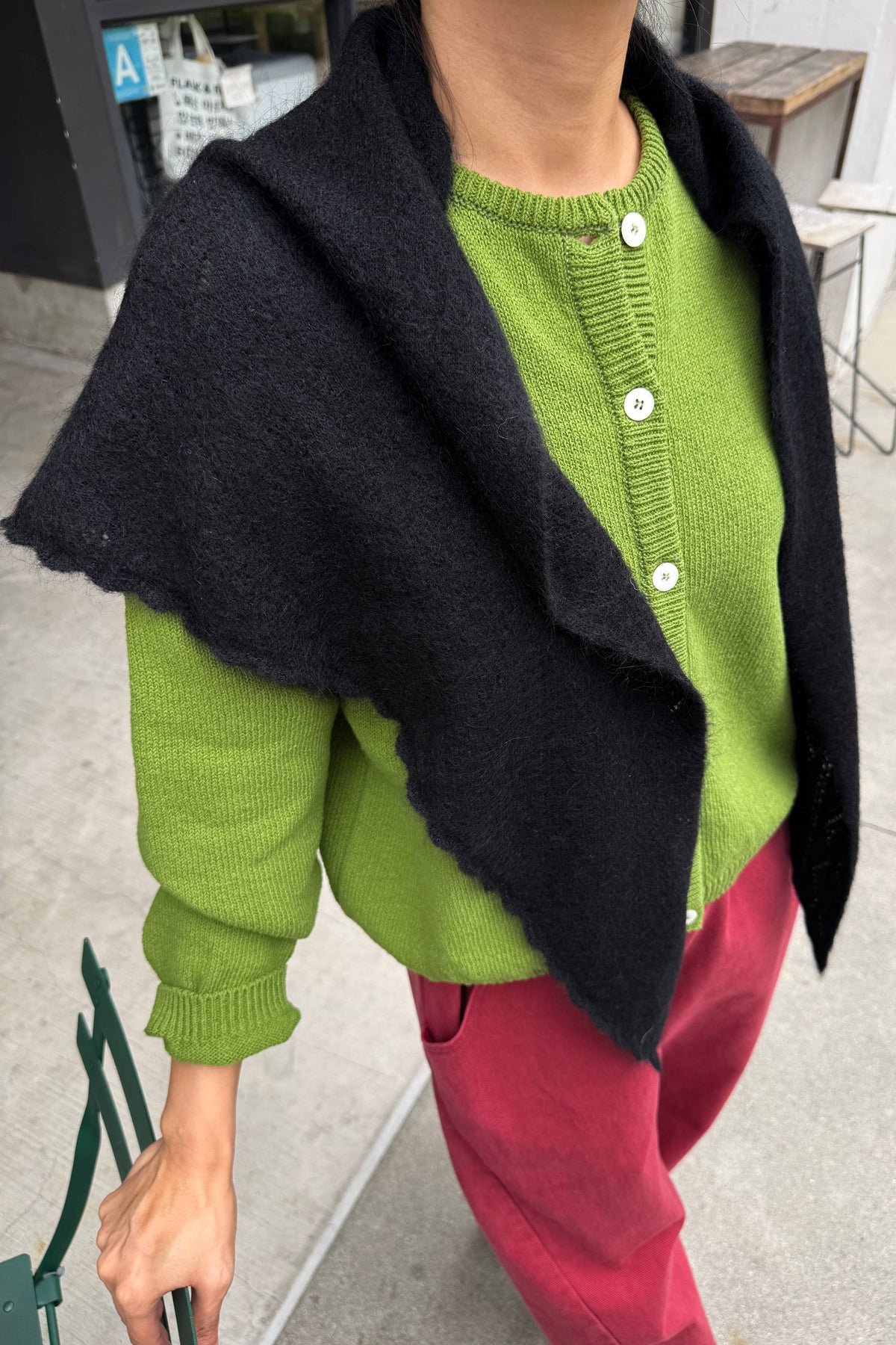 Le Bon Shoppe Mohair Pointelle Shawl