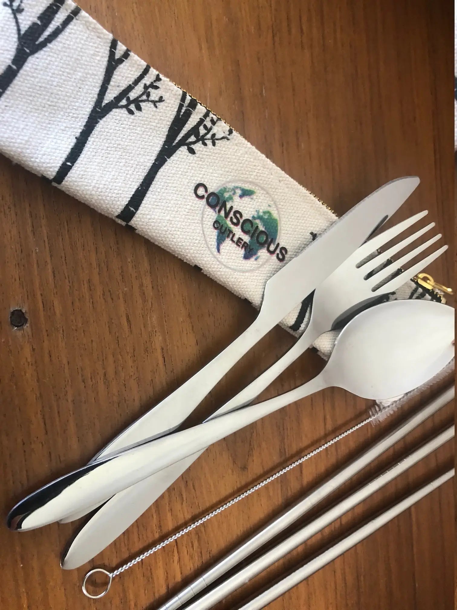 Trees Hemp Travel Cutlery Set — Conscious Cutlery