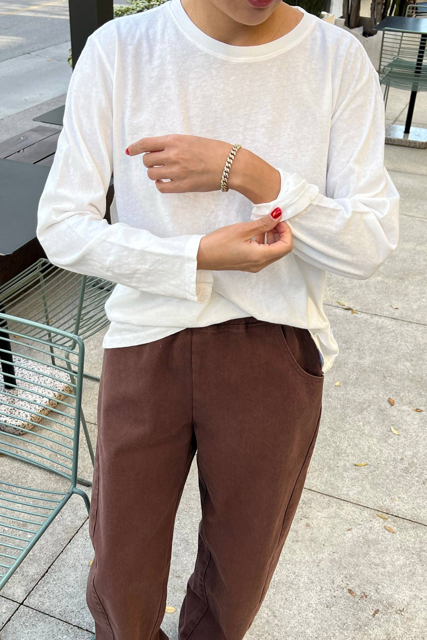 Le Bon Shoppe Foundation Long Sleeve Tee : Vintage White