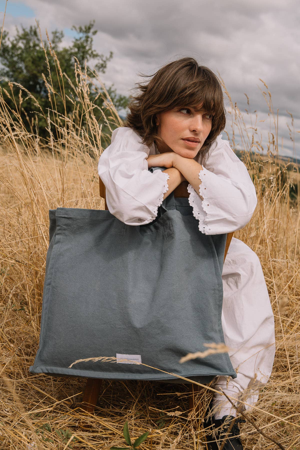 Organic Cotton Canvas Tote Bag in Horizon Blue