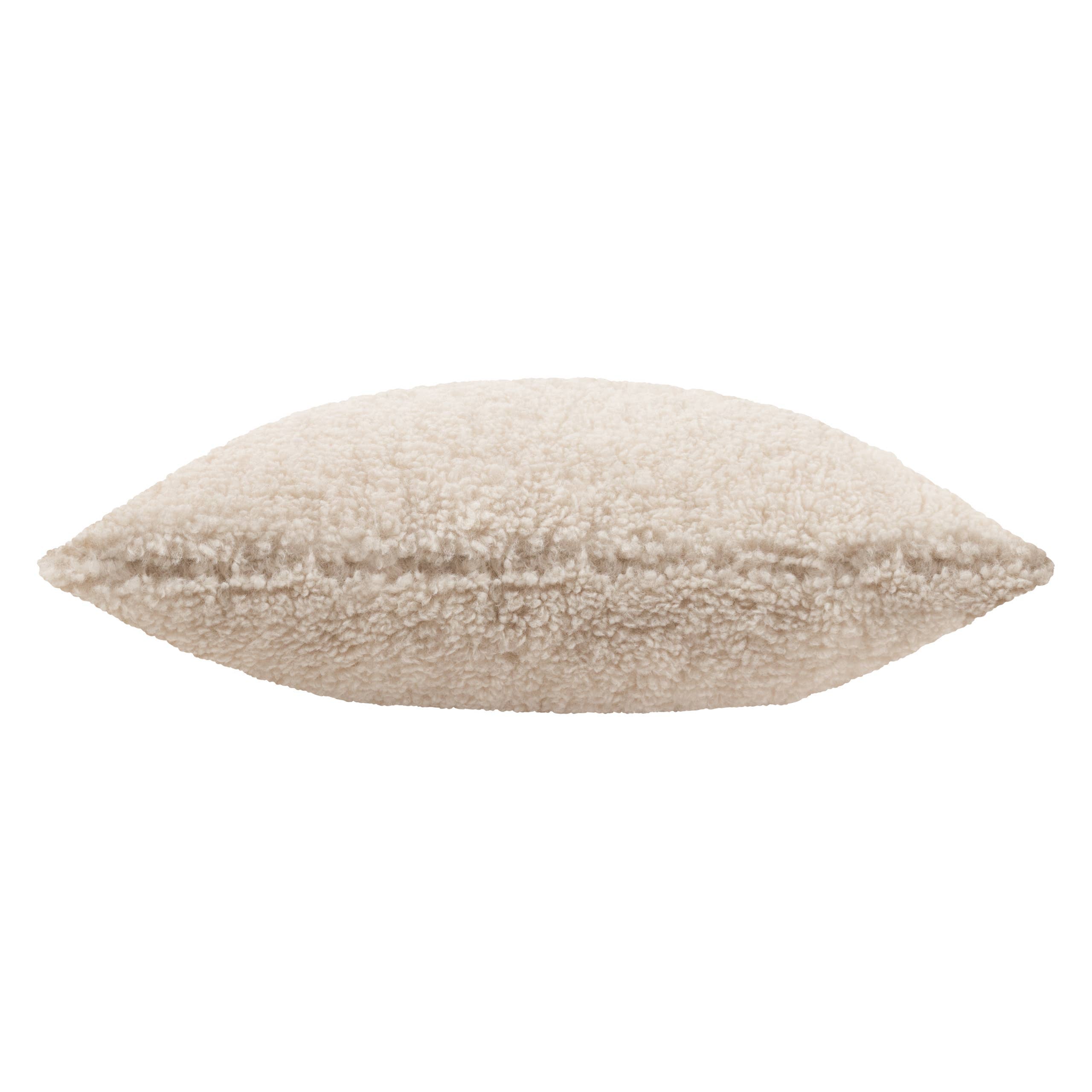 Olann Faux Shearling Cushion Natural 55 x 55cm