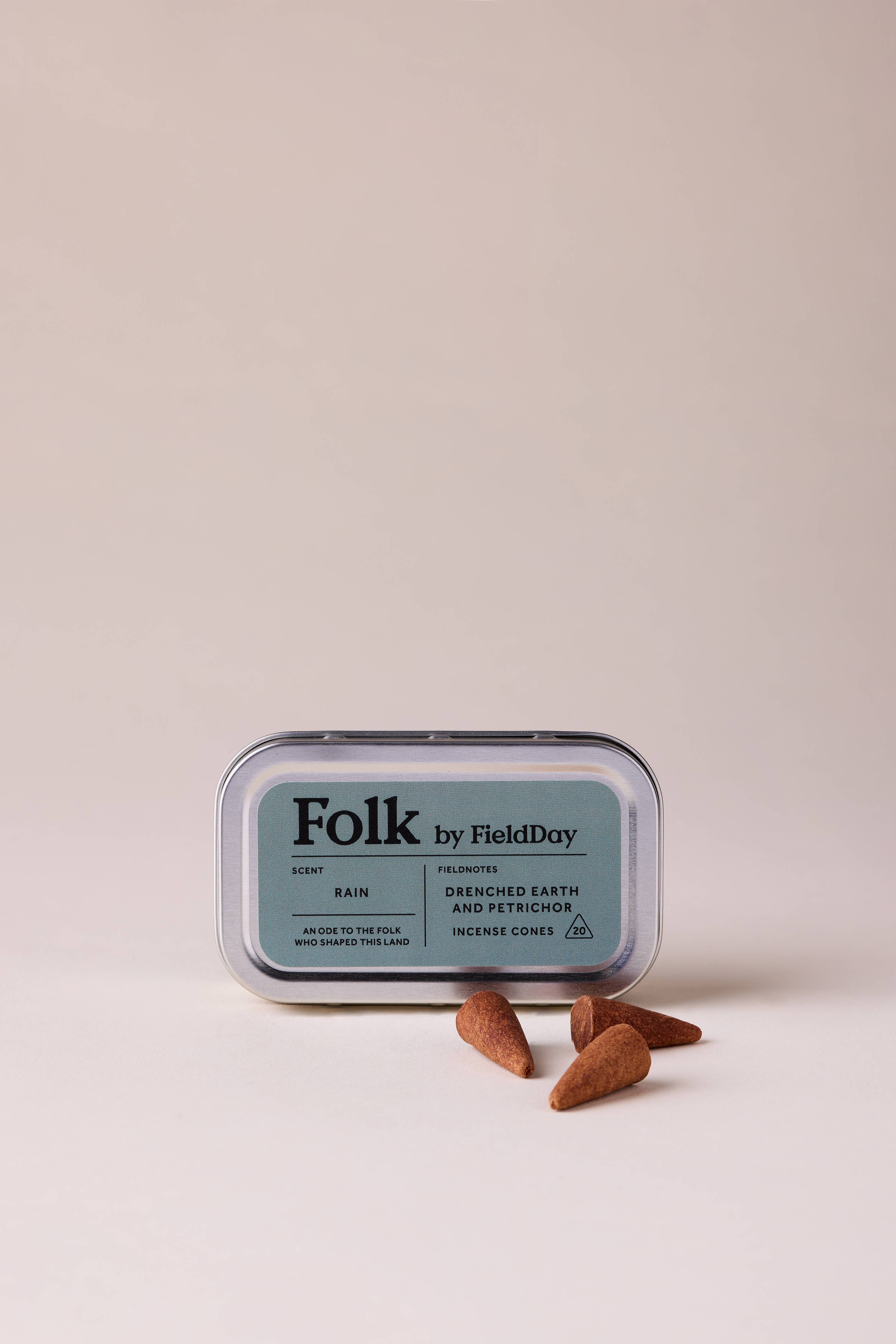 Rain Folk Tin of Incense Cones - by FieldDay