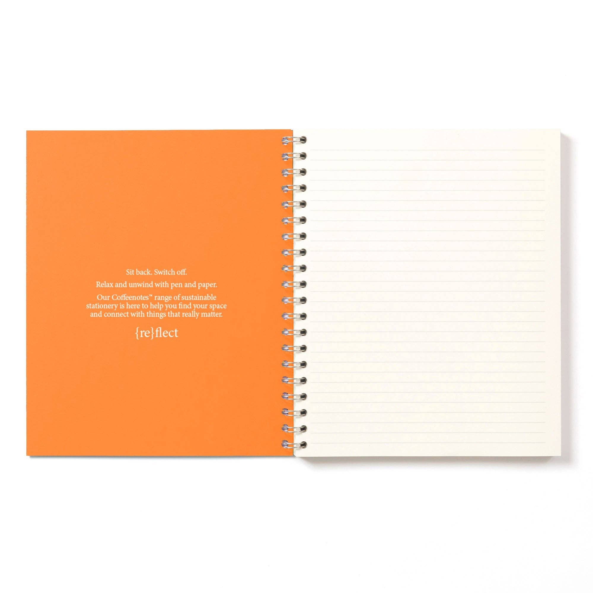 Orange Wirebound Notebook (Dotted): Grande - Coffeenotes