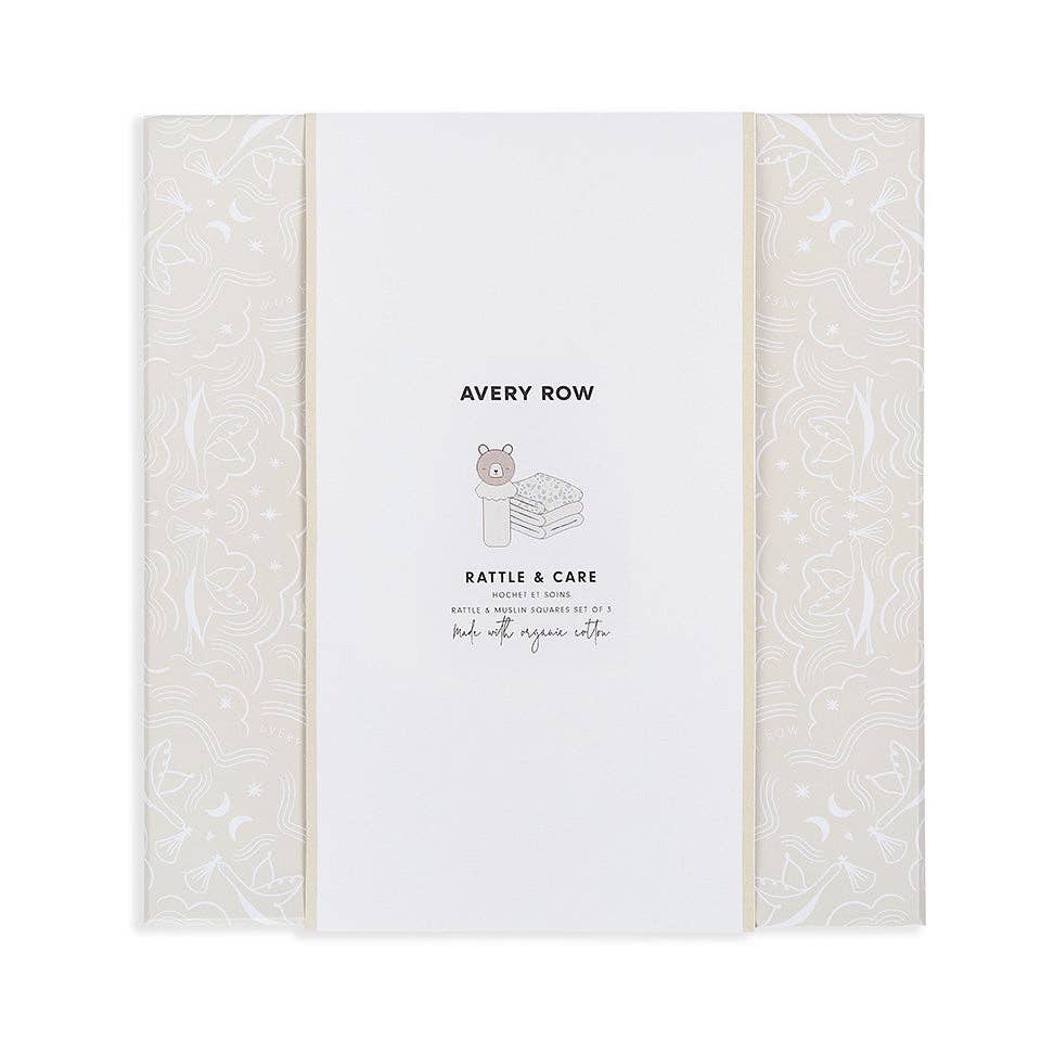 Avery Row Rattle & Care New Baby Gift Set – Nature Trail