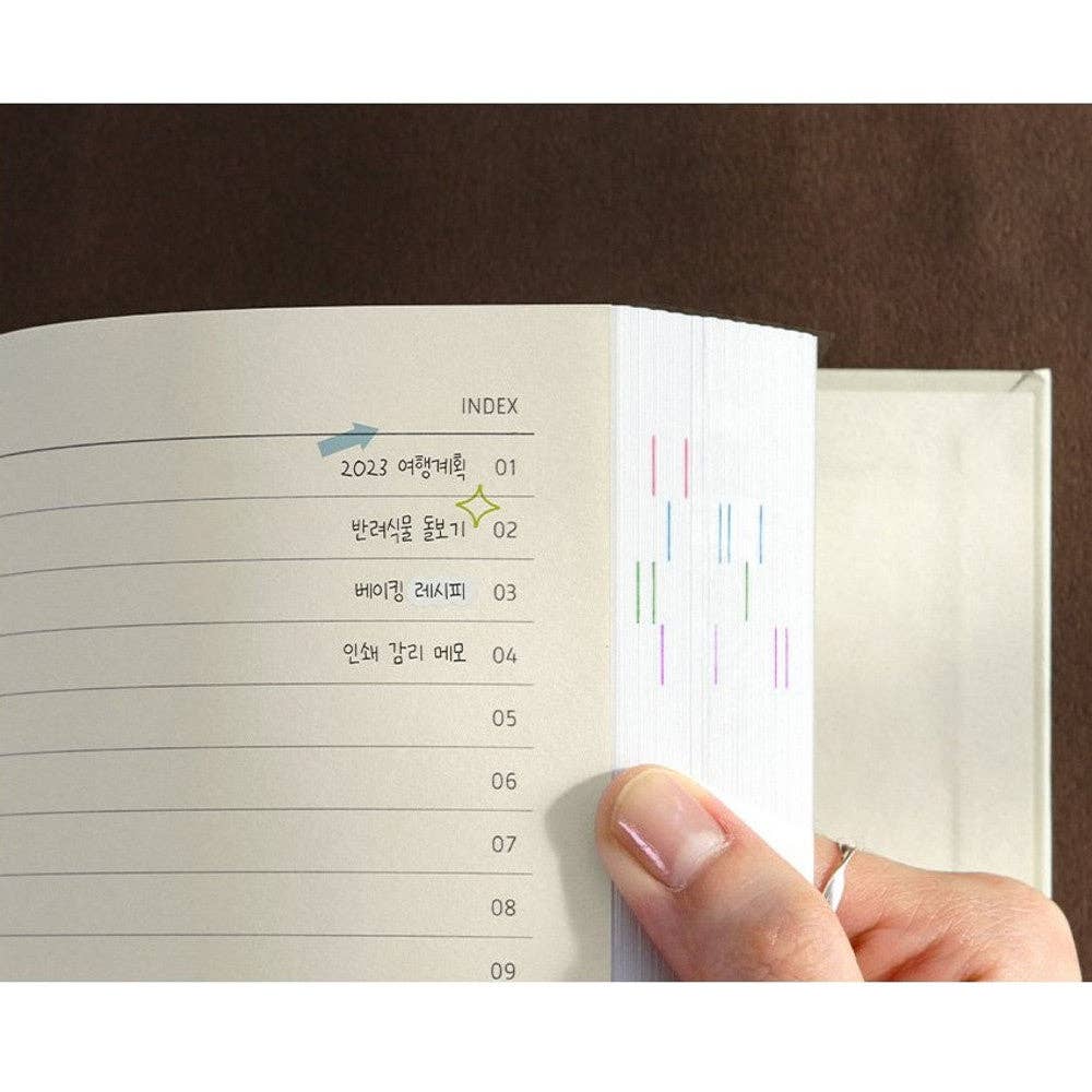 Iconic Souvenir Hardcover Line Notebook - [B6]: Navy