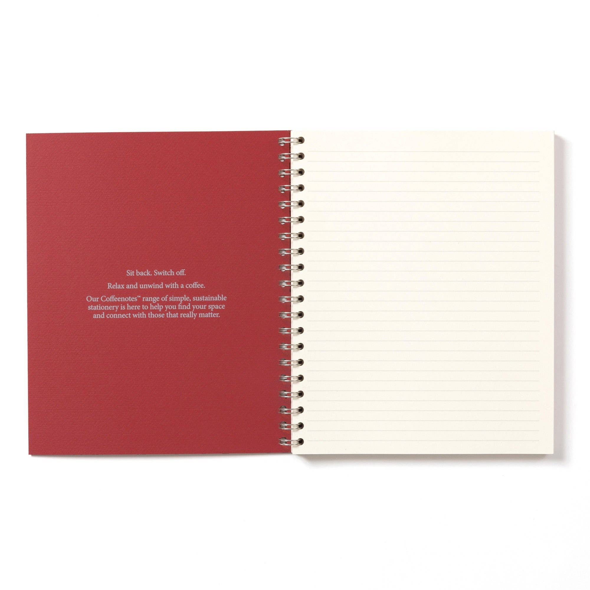 Valentine Wirebound Notebook (Lined): Scarlet / Grande - Coffeenotes
