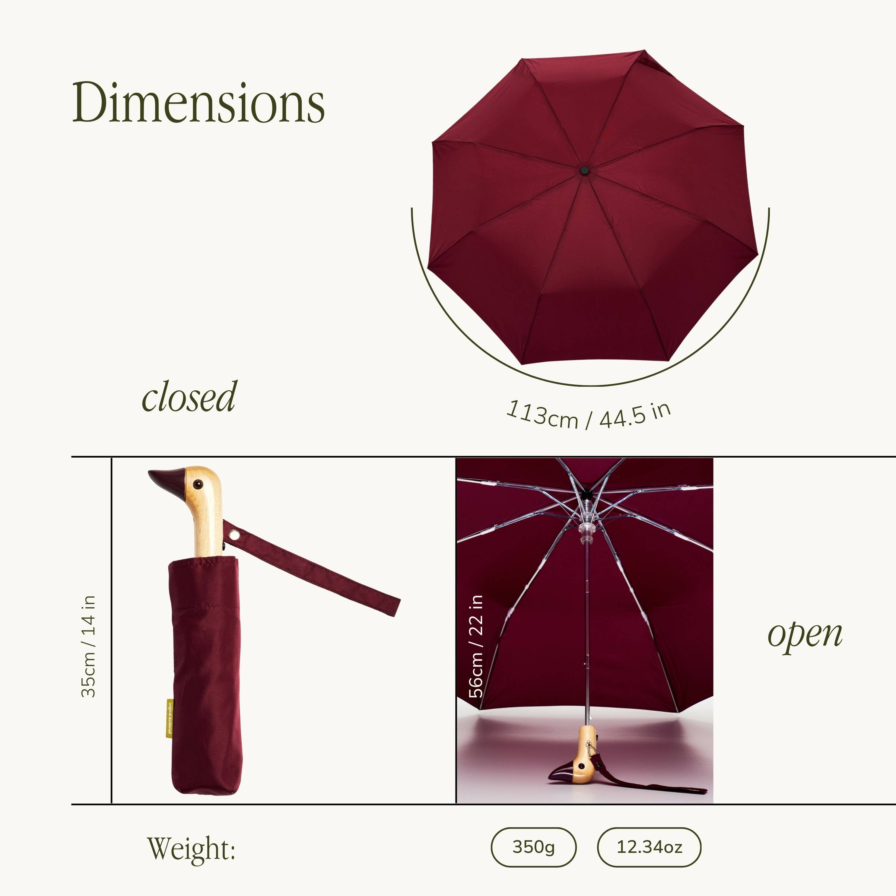 Best-seller - Cherry Compact Eco-Friendly Duckhead Umbrella