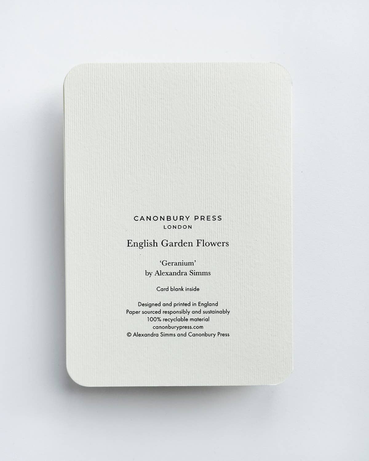 Geranium Greeting Card | Birthday Card | Luxury Cards