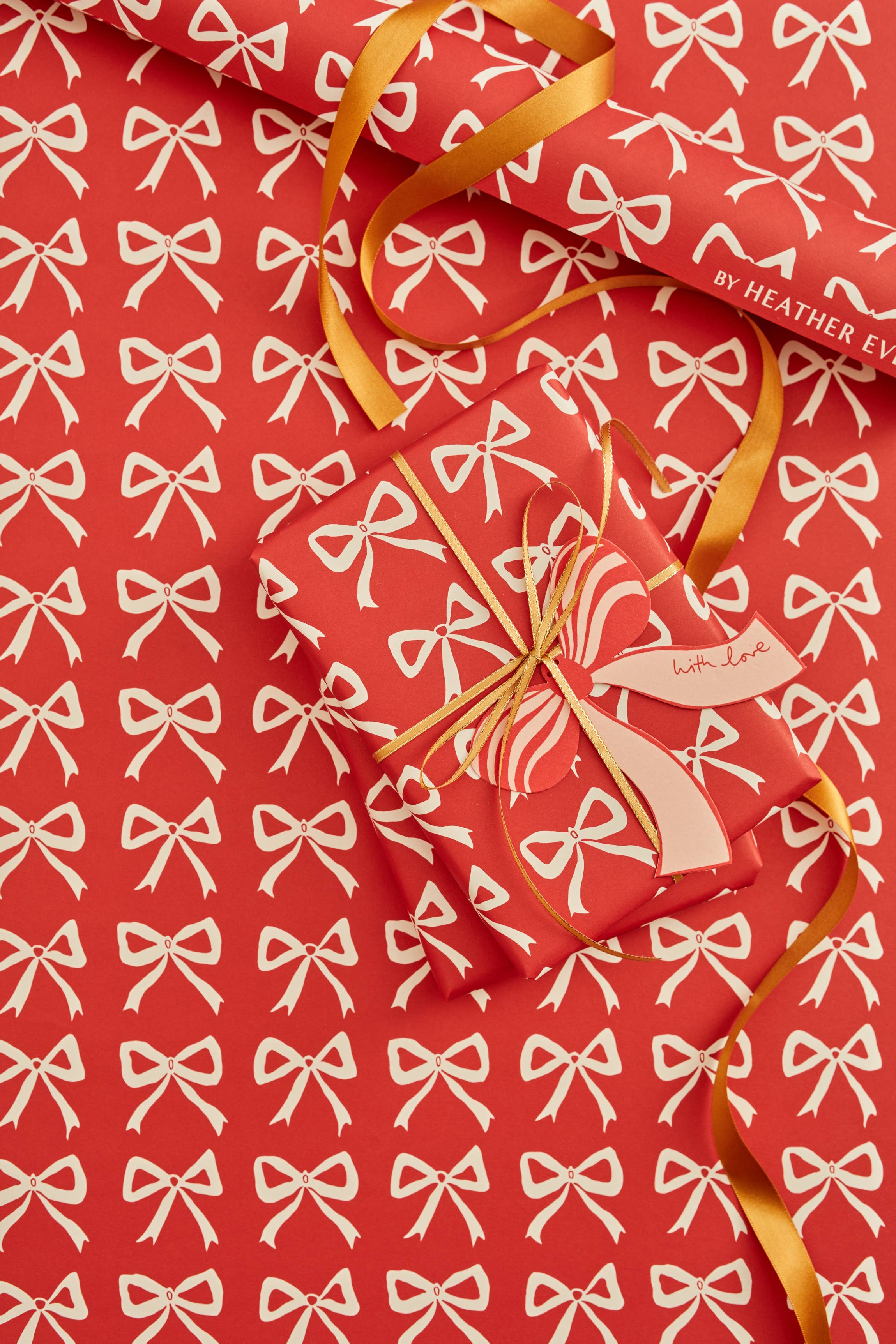Bow Gift Wrap Red
