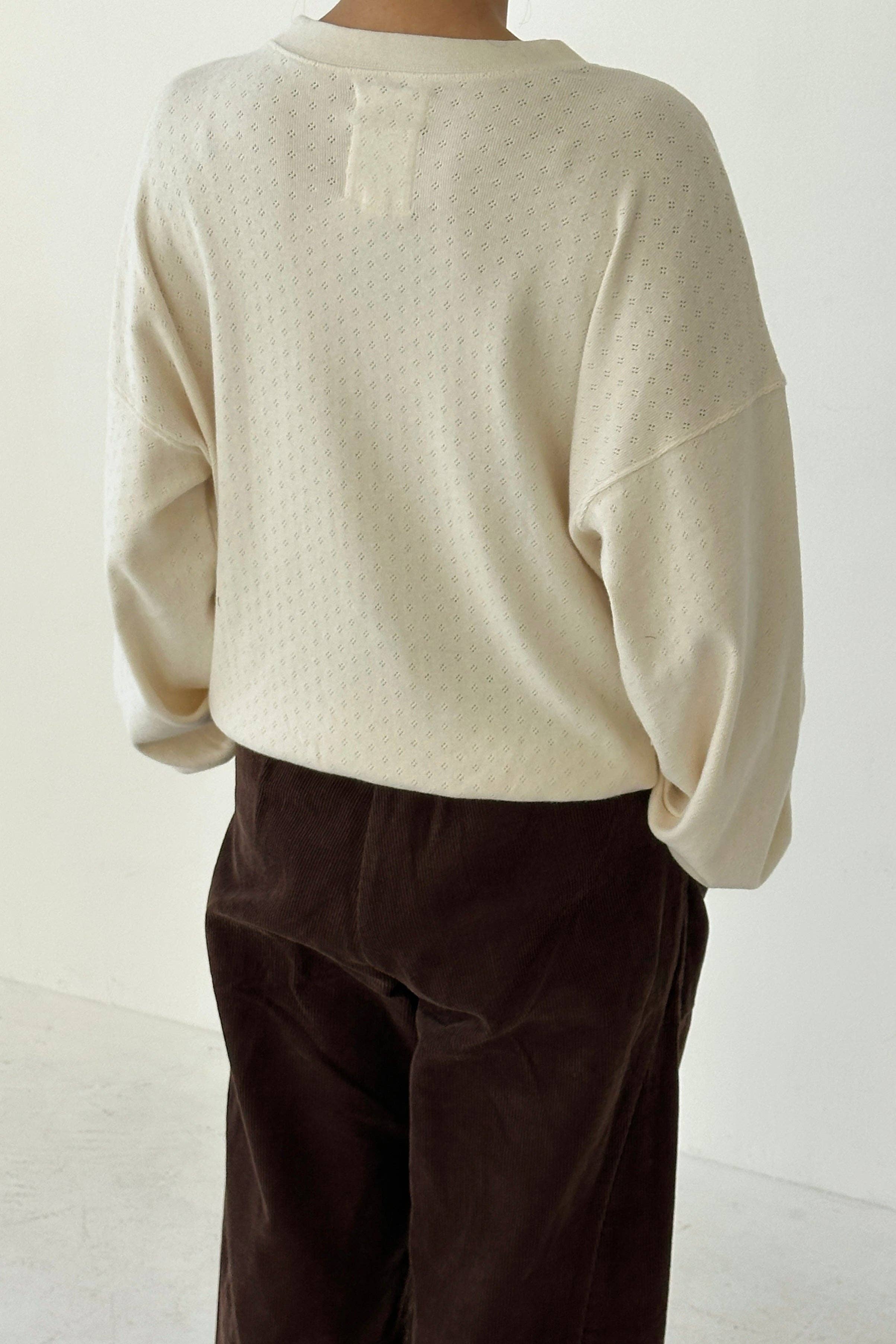 Pointelle Core Sweatshirt : Naturel - Le Bon Shoppe