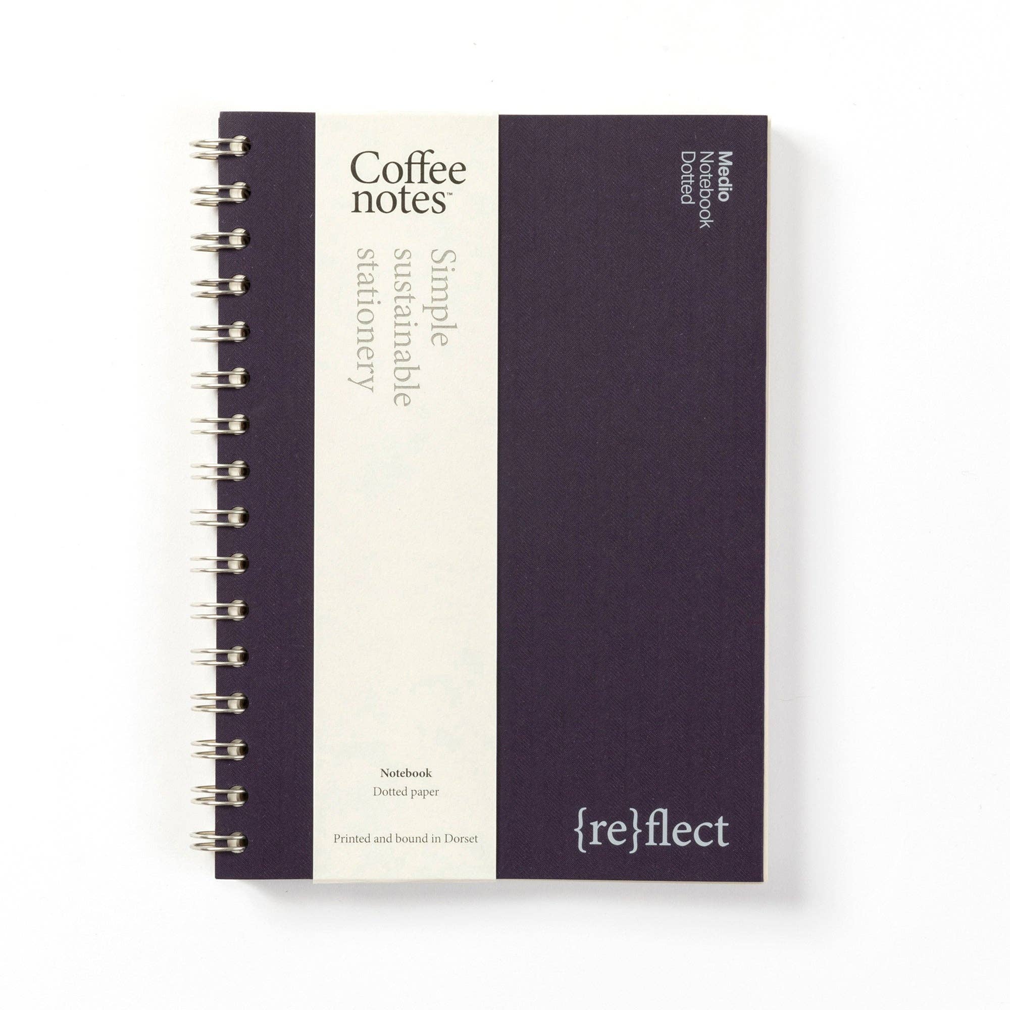 Aubergine Tweed Wirebound Notebook (Dotted): Grande
