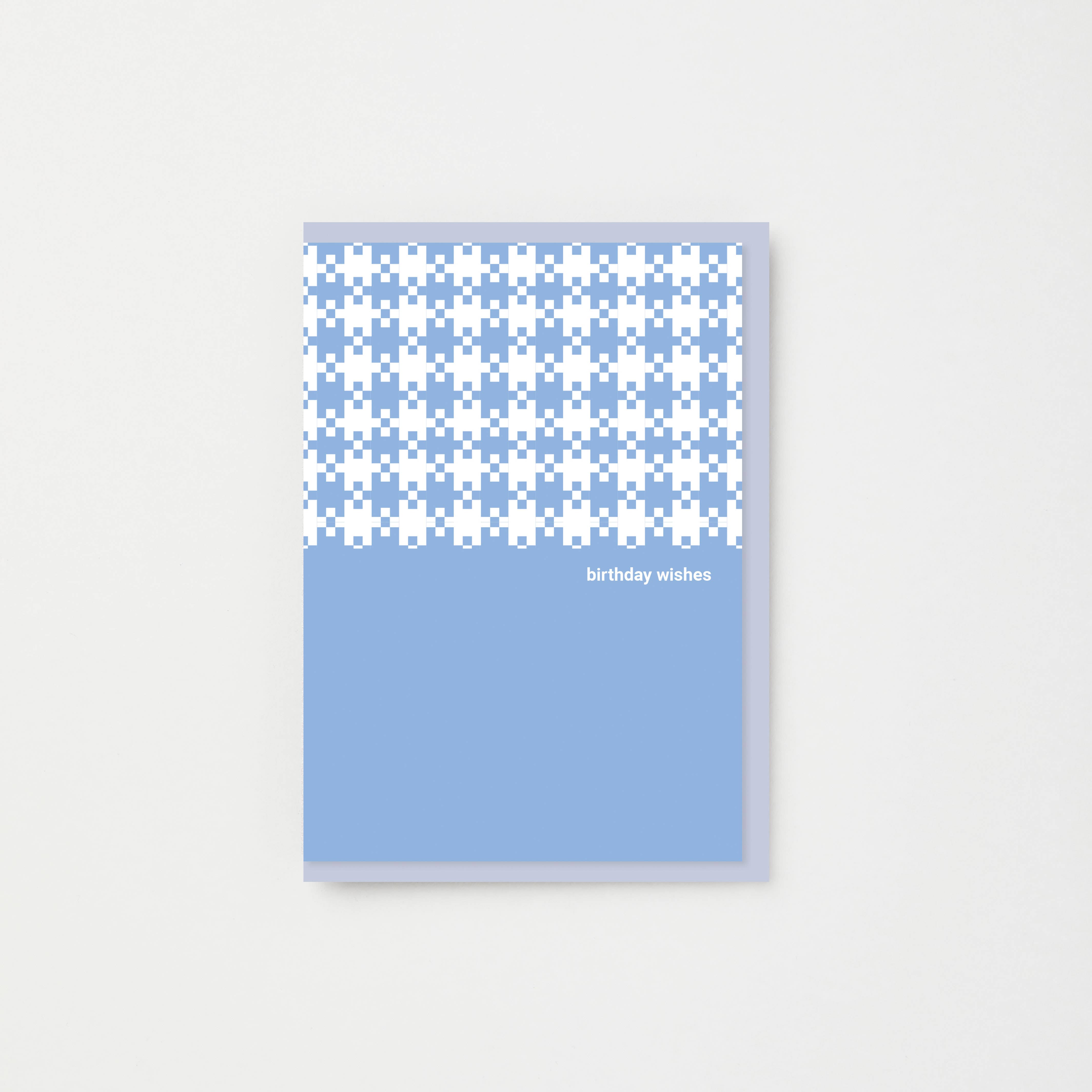 Powder Blue Pattern Spring Birthday Card