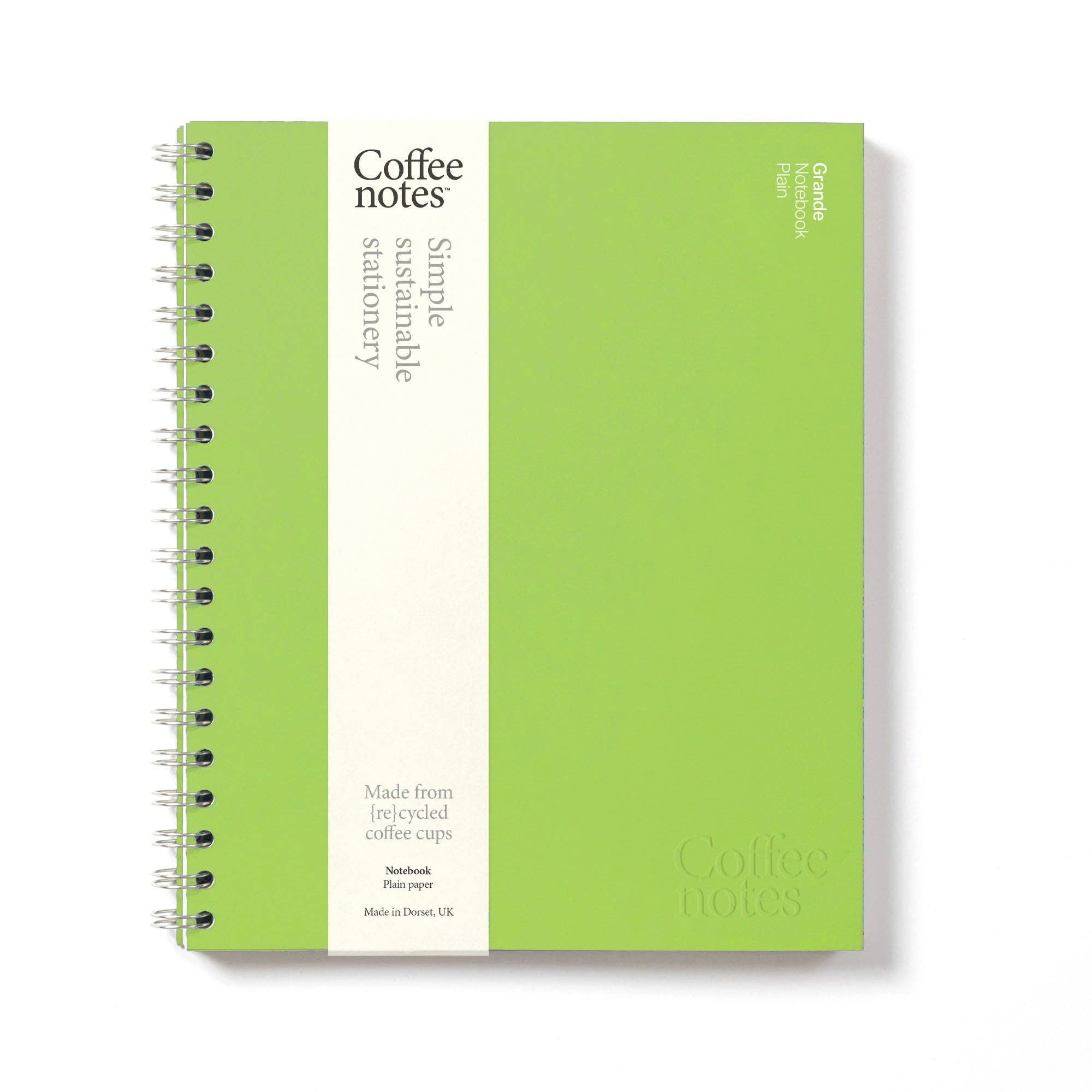 Lime Green Wirebound Notebook (Plain): Grande