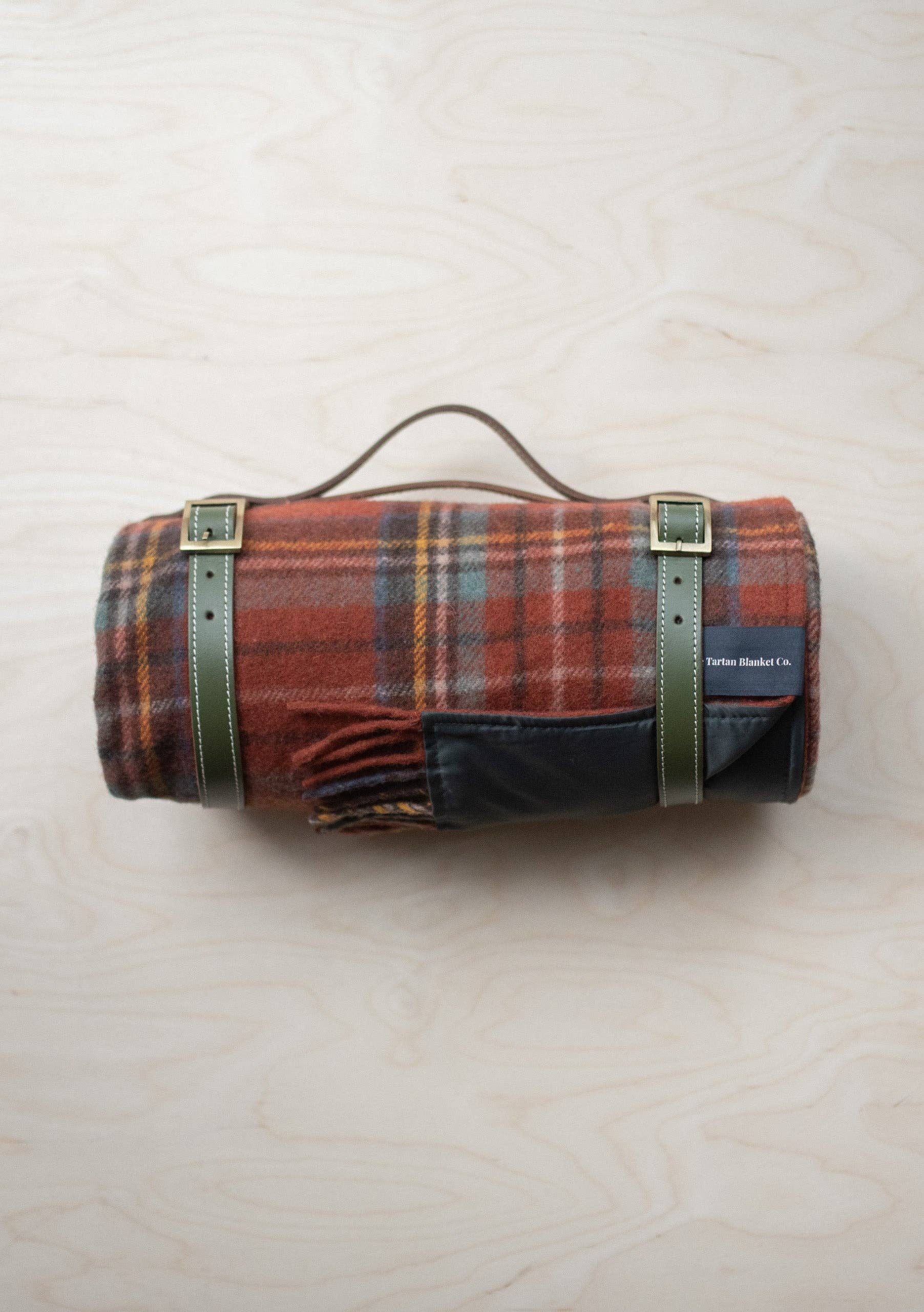 Recycled Wool Picnic Blanket StewartRoyalAntiqTartan&Carrier