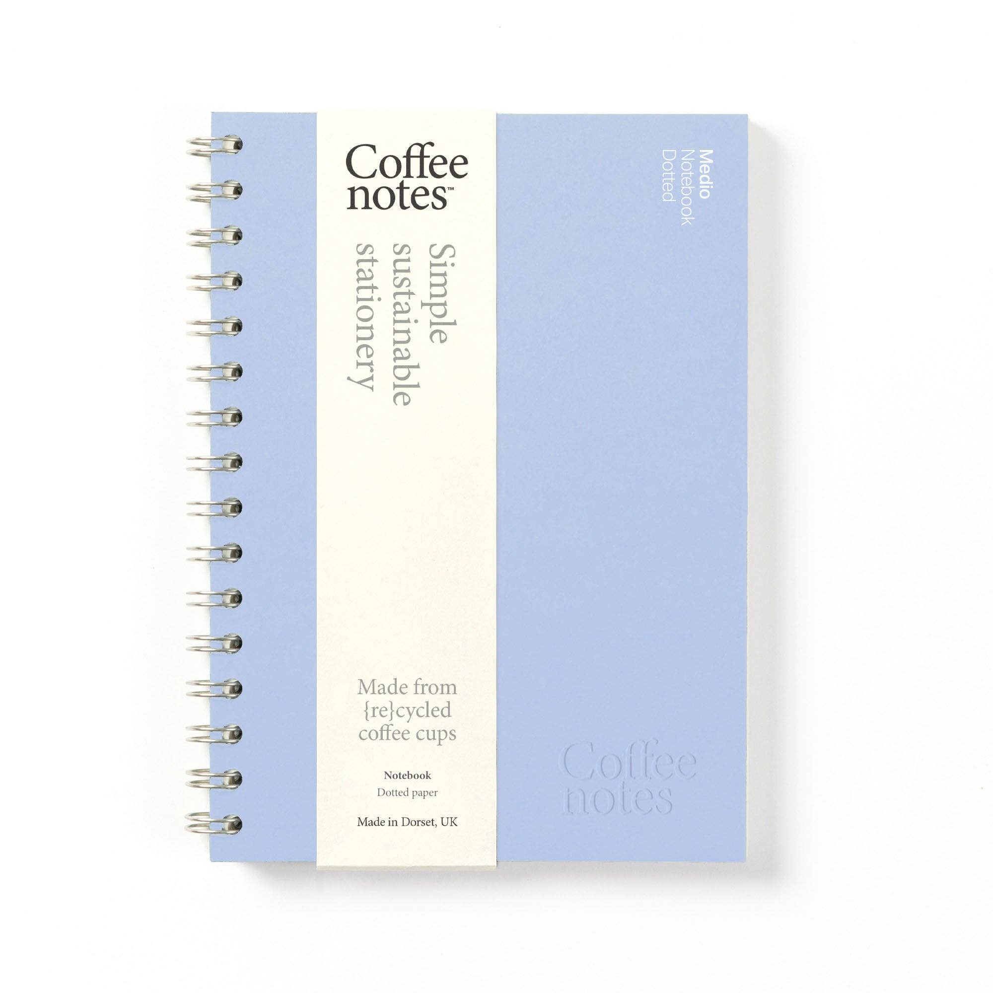 Marine Blue Wirebound Notebook (Dotted): Grande - Coffeenotes