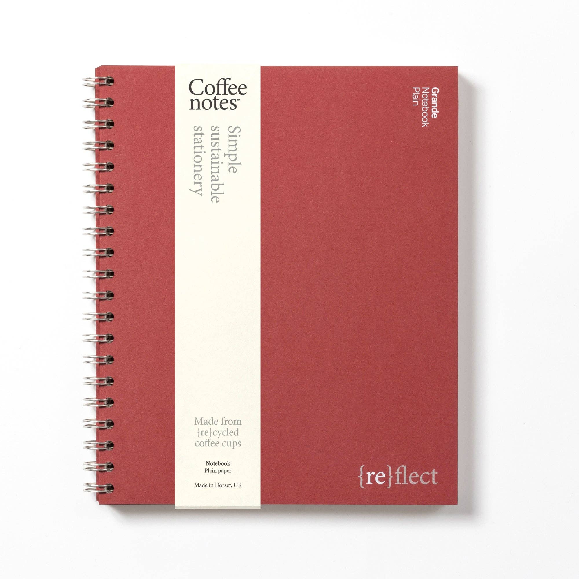 Cherry Wirebound Notebook (Plain): Grande