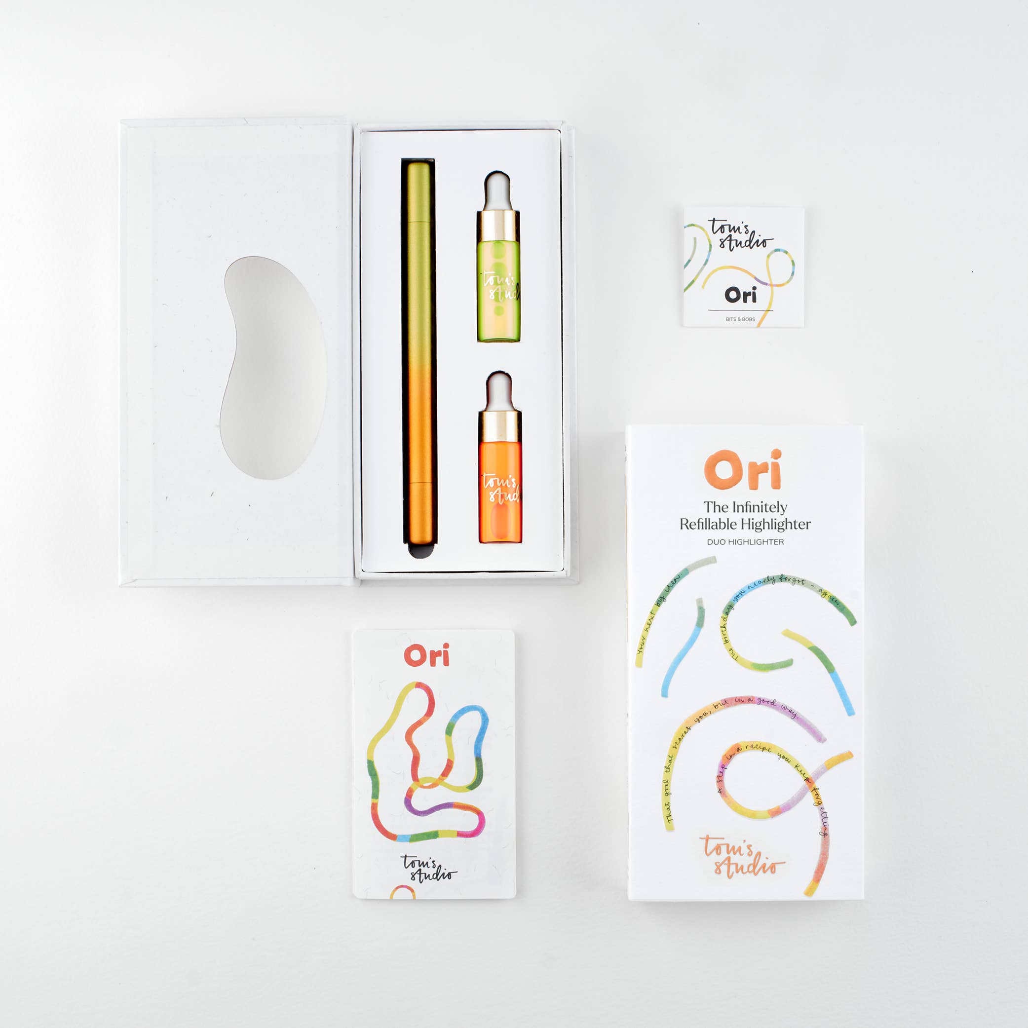 Ori – the infinitely refillable highlighter: Blue/Green
