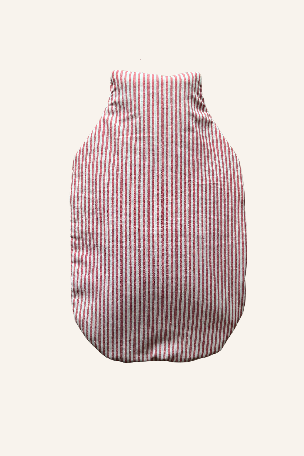 Hot water bottle - red Cotton Candy stripe