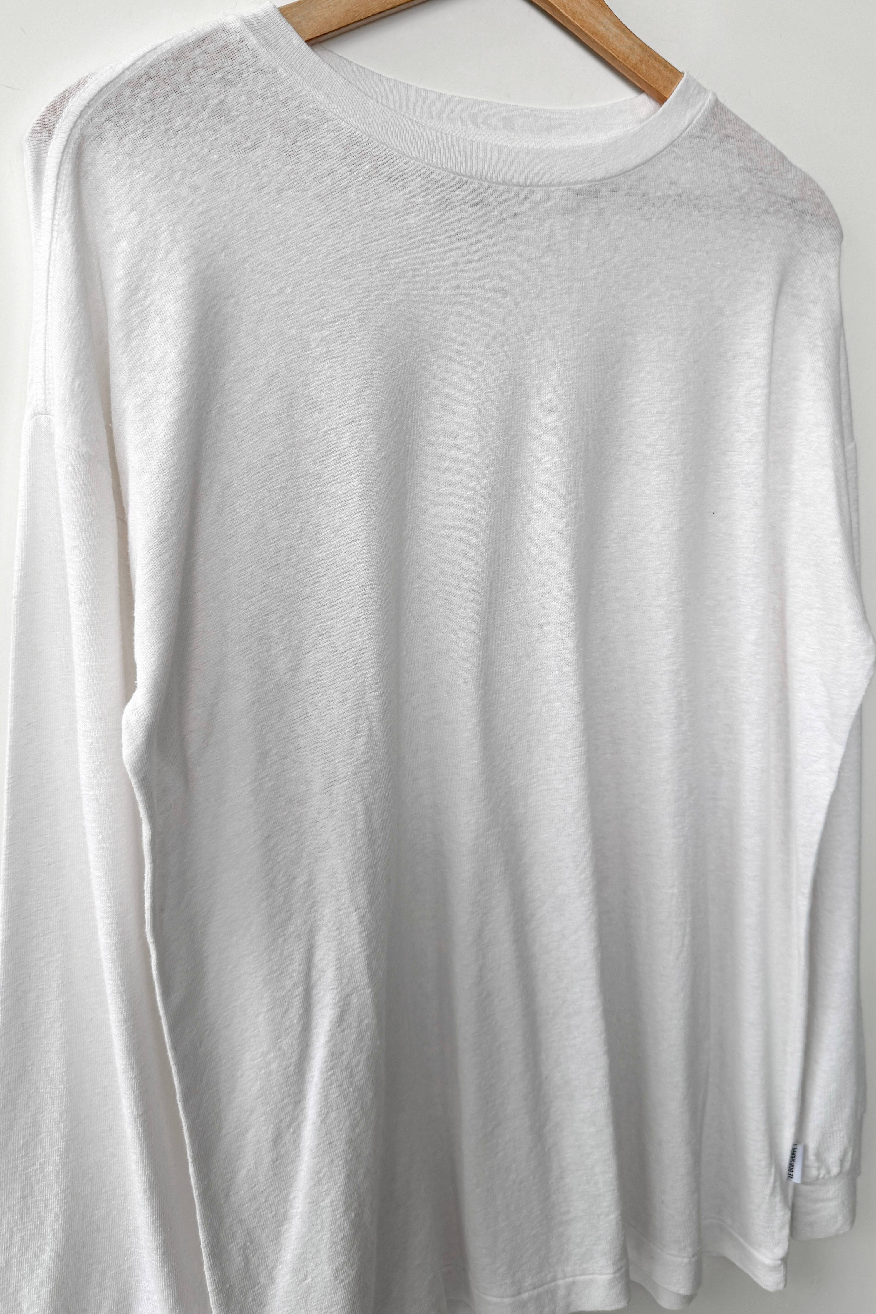 Haze Linen Blend Tee: Moonbeam  - Le Bon Shoppe
