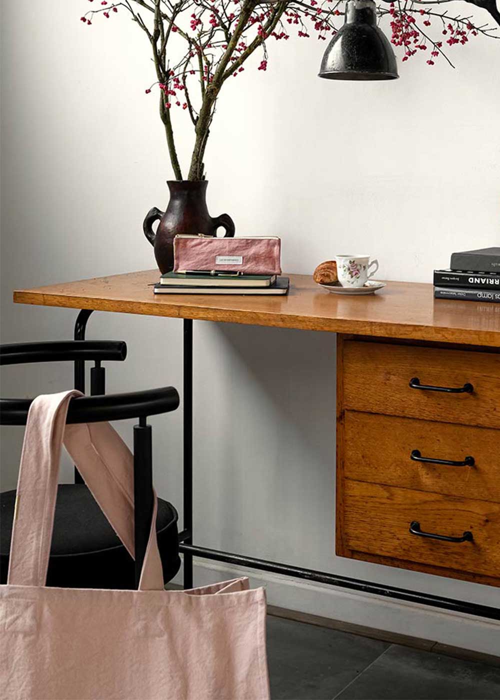 Organic Cotton Canvas Pencil Case Rosewood