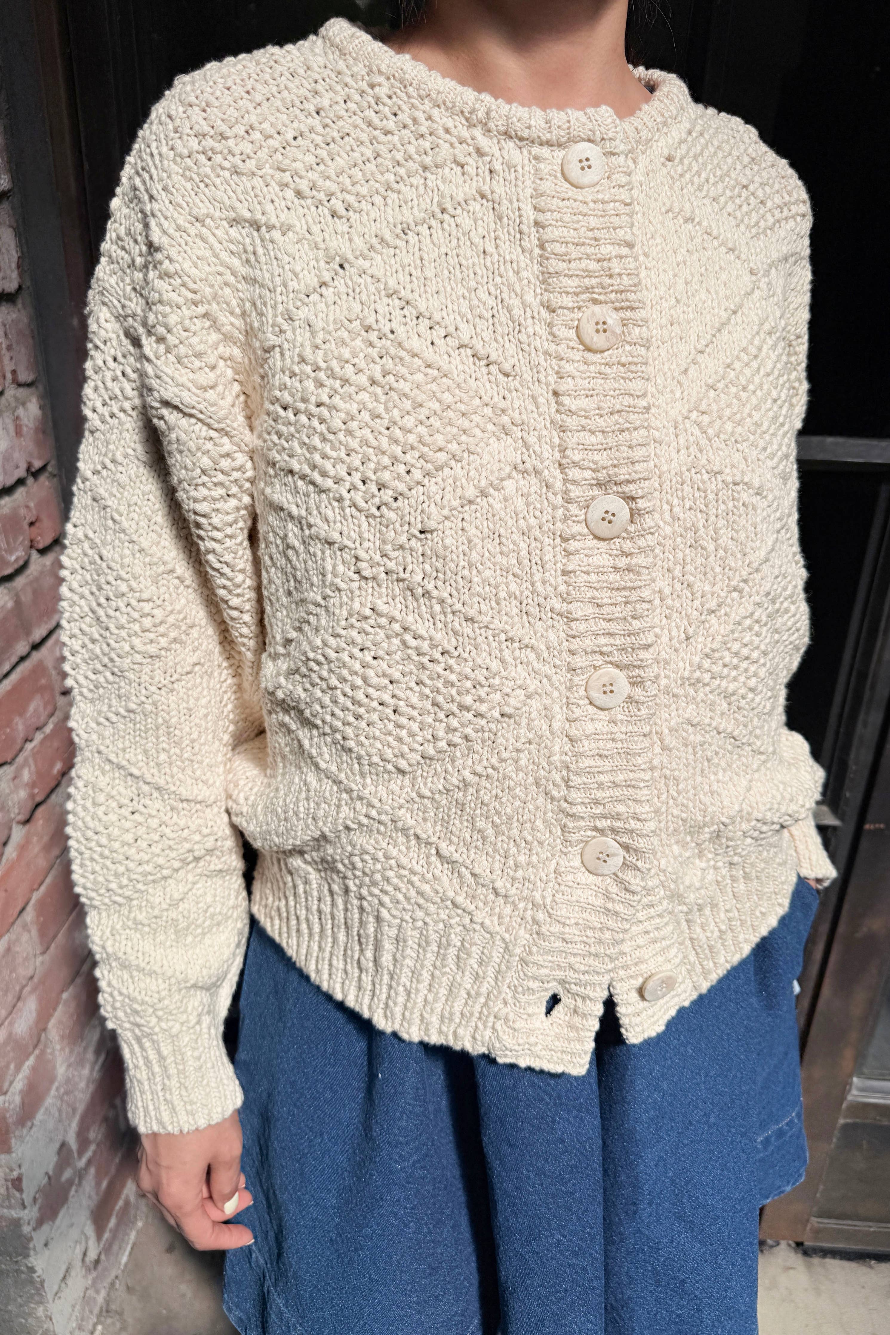 Mason Cotton Cardigan Naturel - Le Bon Shoppe