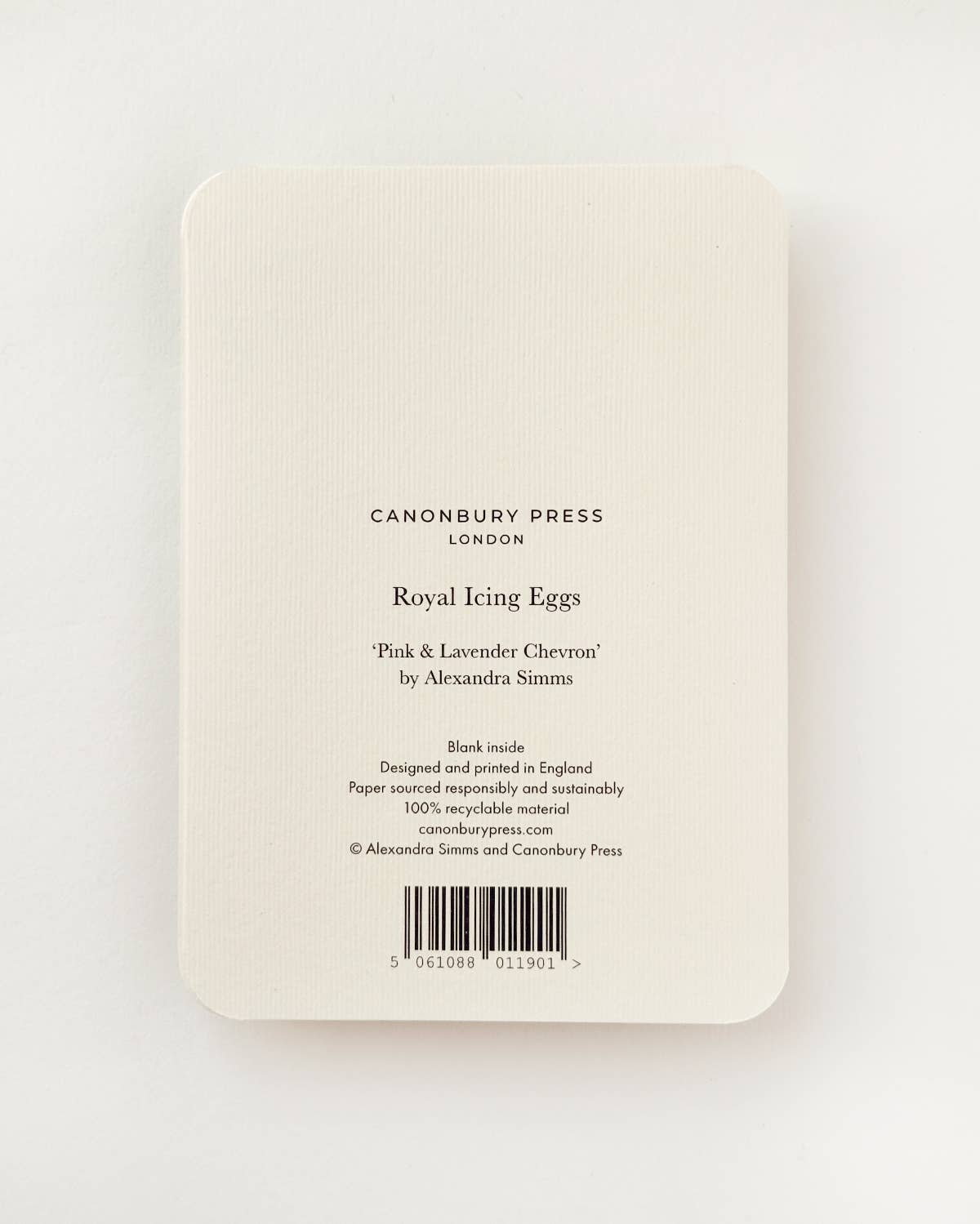 Pink & Lavender Chevron Royal Icing Egg Greeting Card