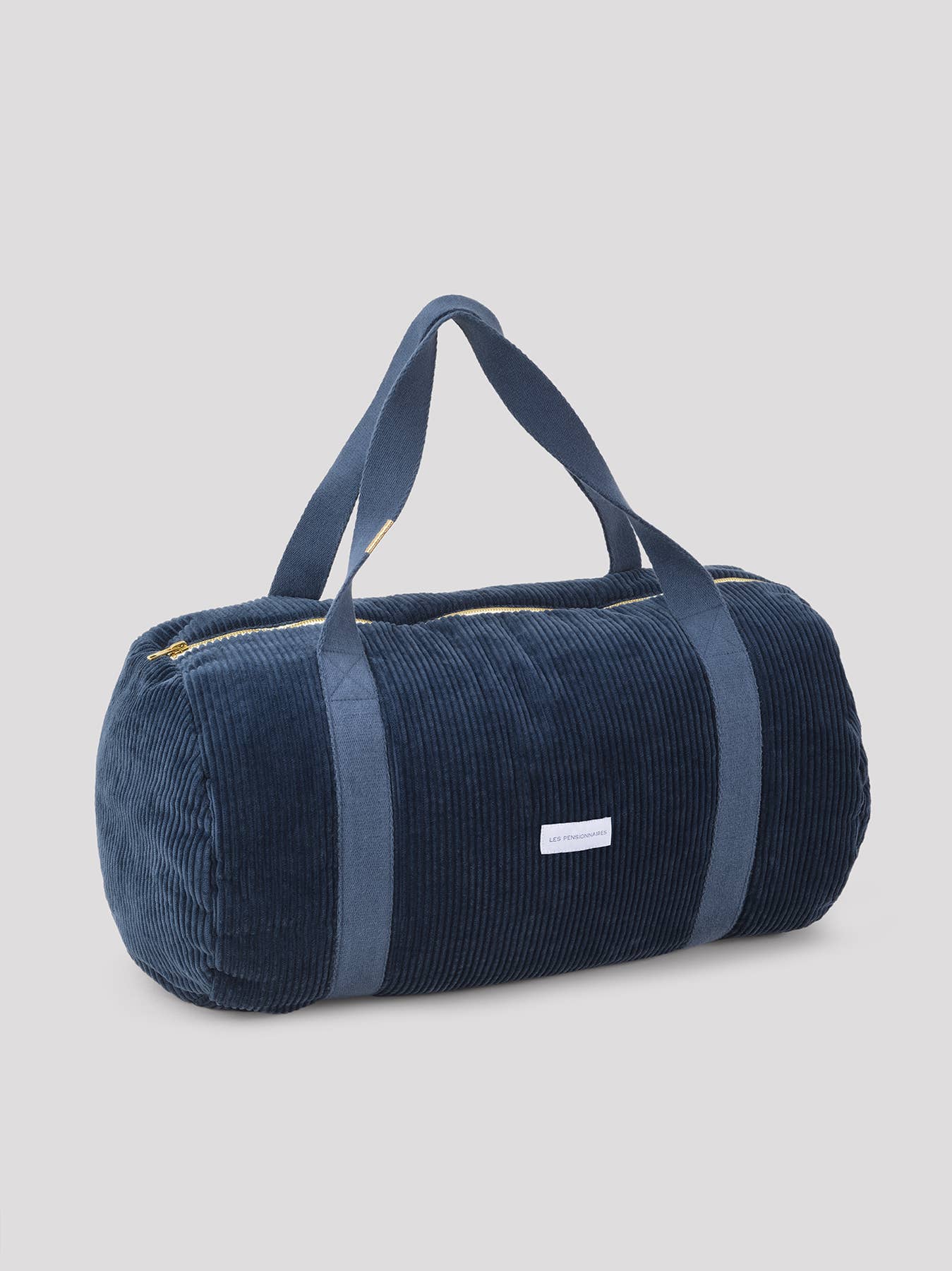 Les Pensionnaires Bowling Bag in Storm Blue (Cotton & Velvet)