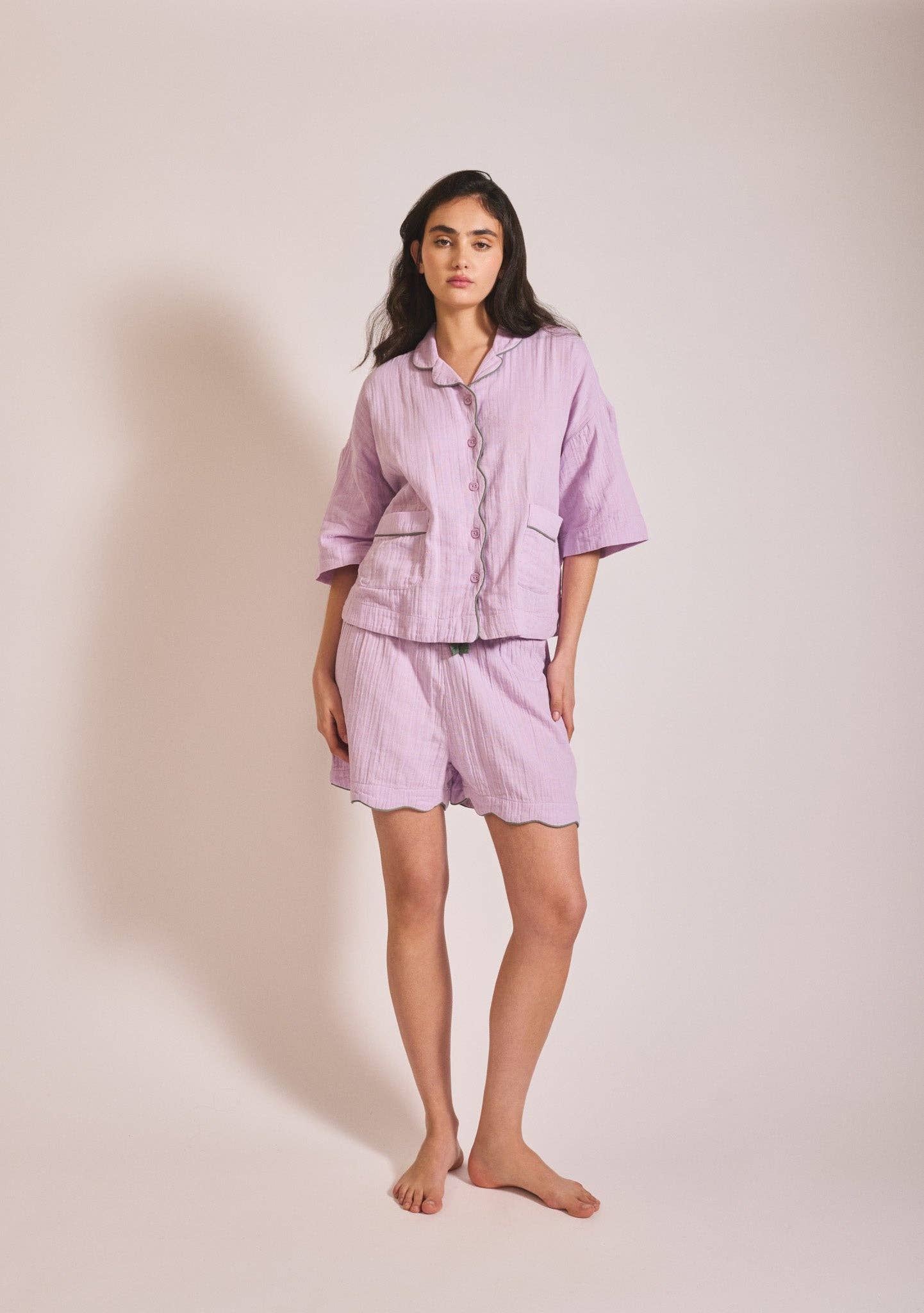 Cotton Pyjamas in Lilac - TBCo