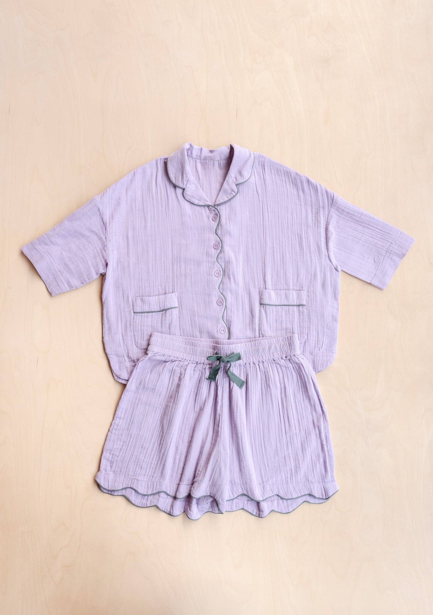 Cotton Pyjamas in Lilac - TBCo