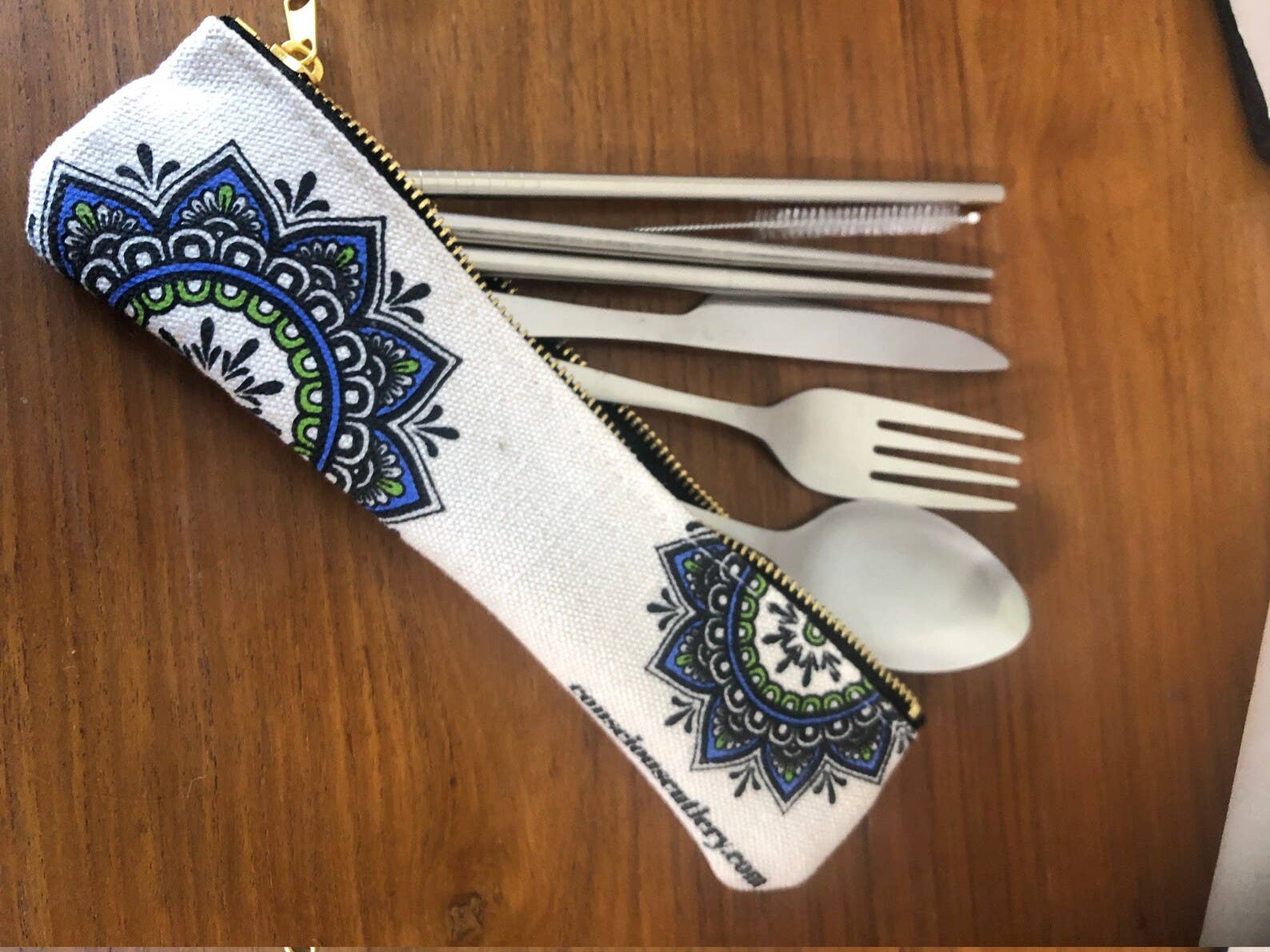 Mandala Hemp Travel Cutlery Set — Conscious Cutlery