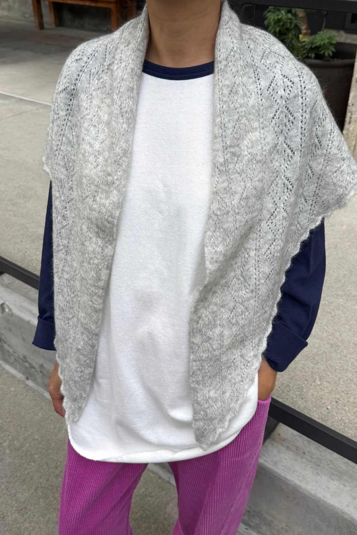 Le Bon Shoppe Mohair Pointelle Shawl