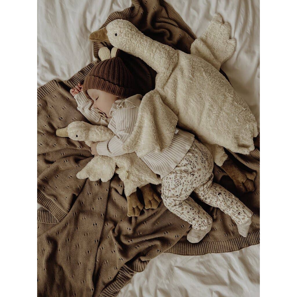 Cuddly animal Goose small | white