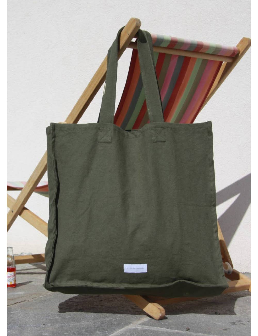 Les Pensionnaires Canvas Tote in Capri Green