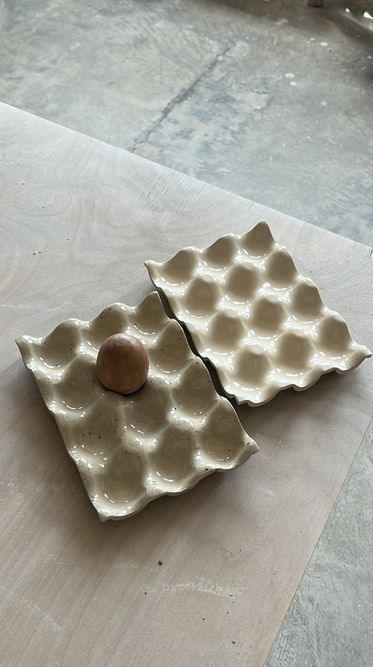 Stoneware Egg Tray - Eleanor Torbati