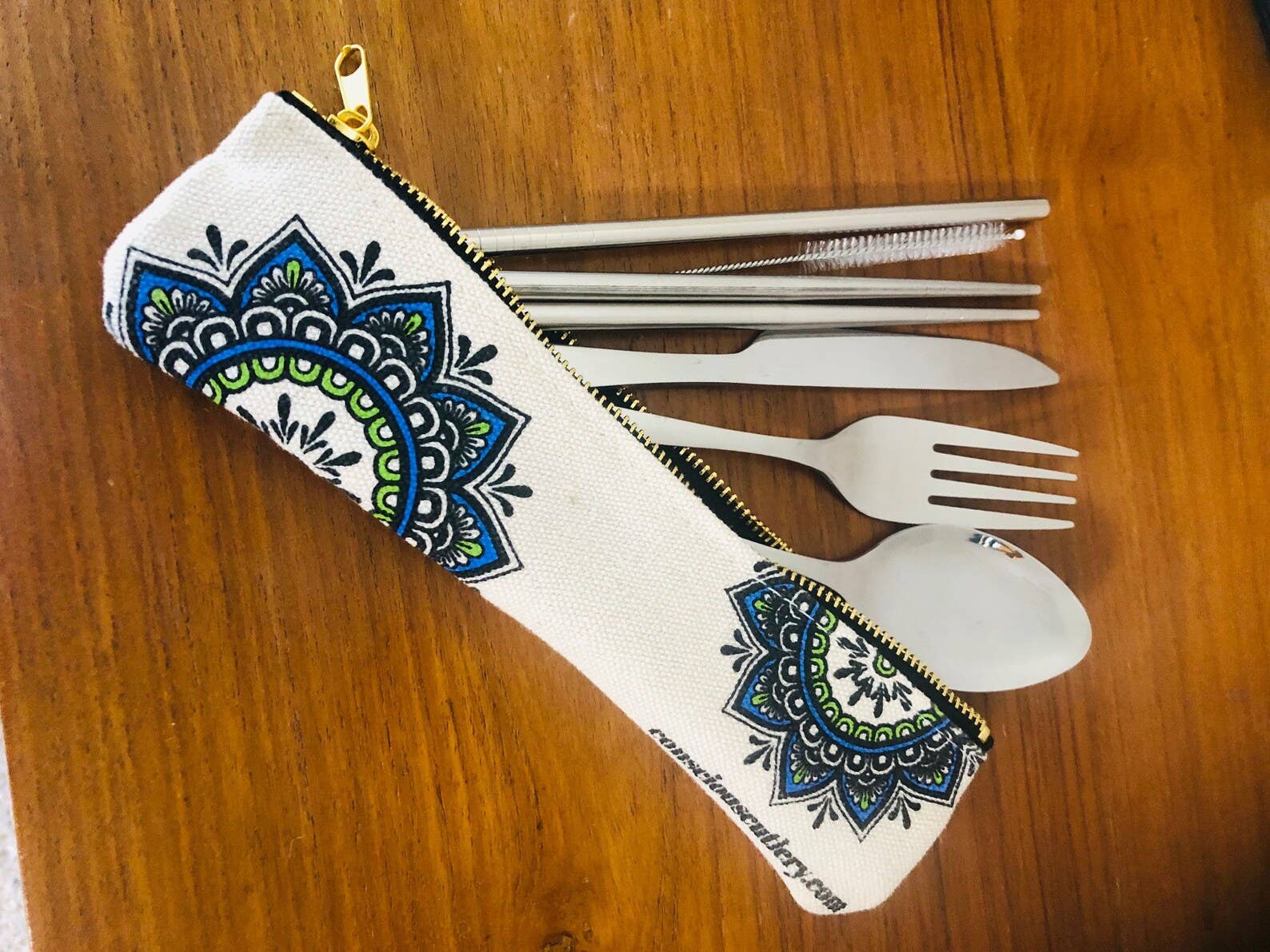 Mandala Hemp Travel Cutlery Set — Conscious Cutlery