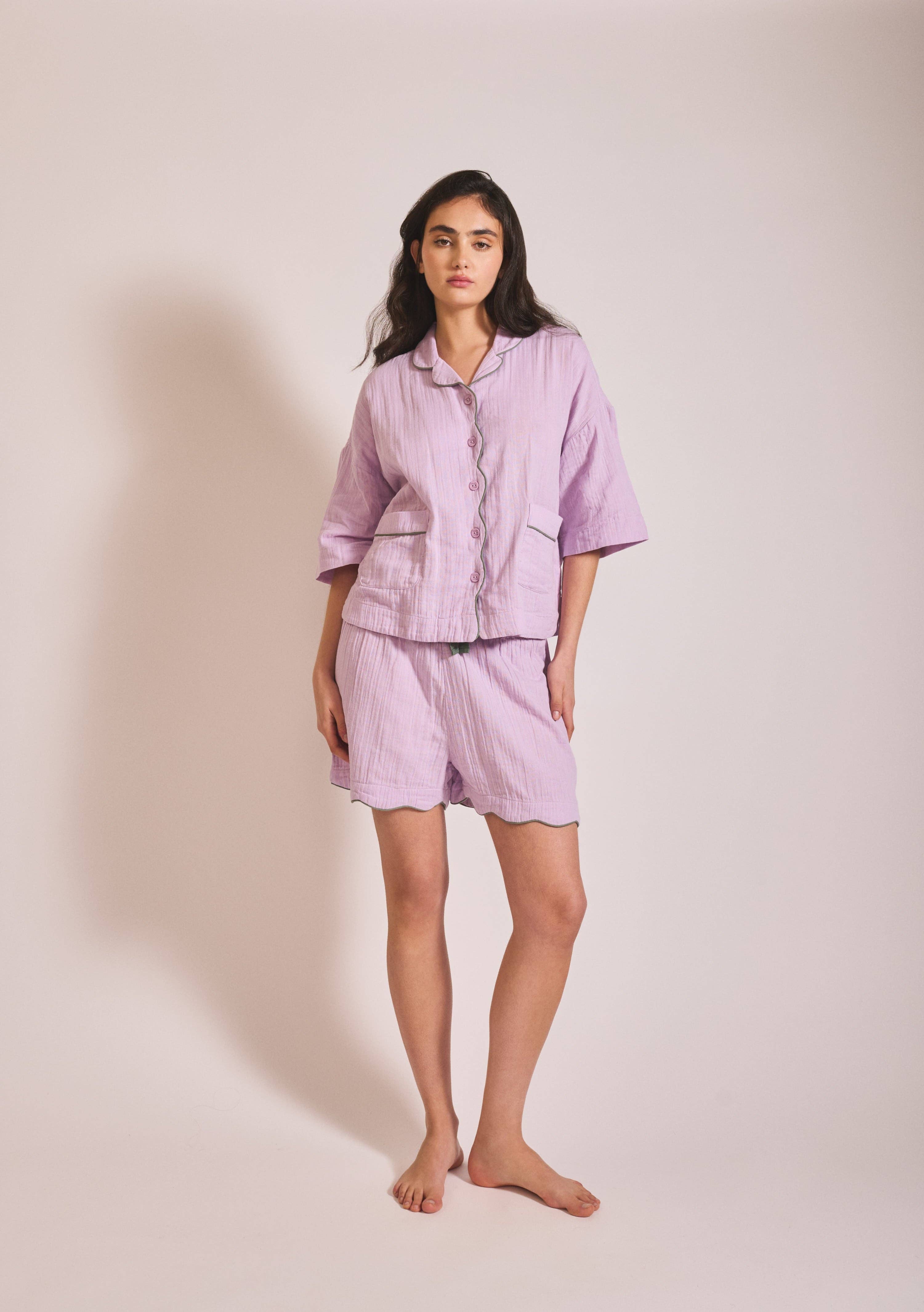 Cotton Pyjamas in Lilac - TBCo