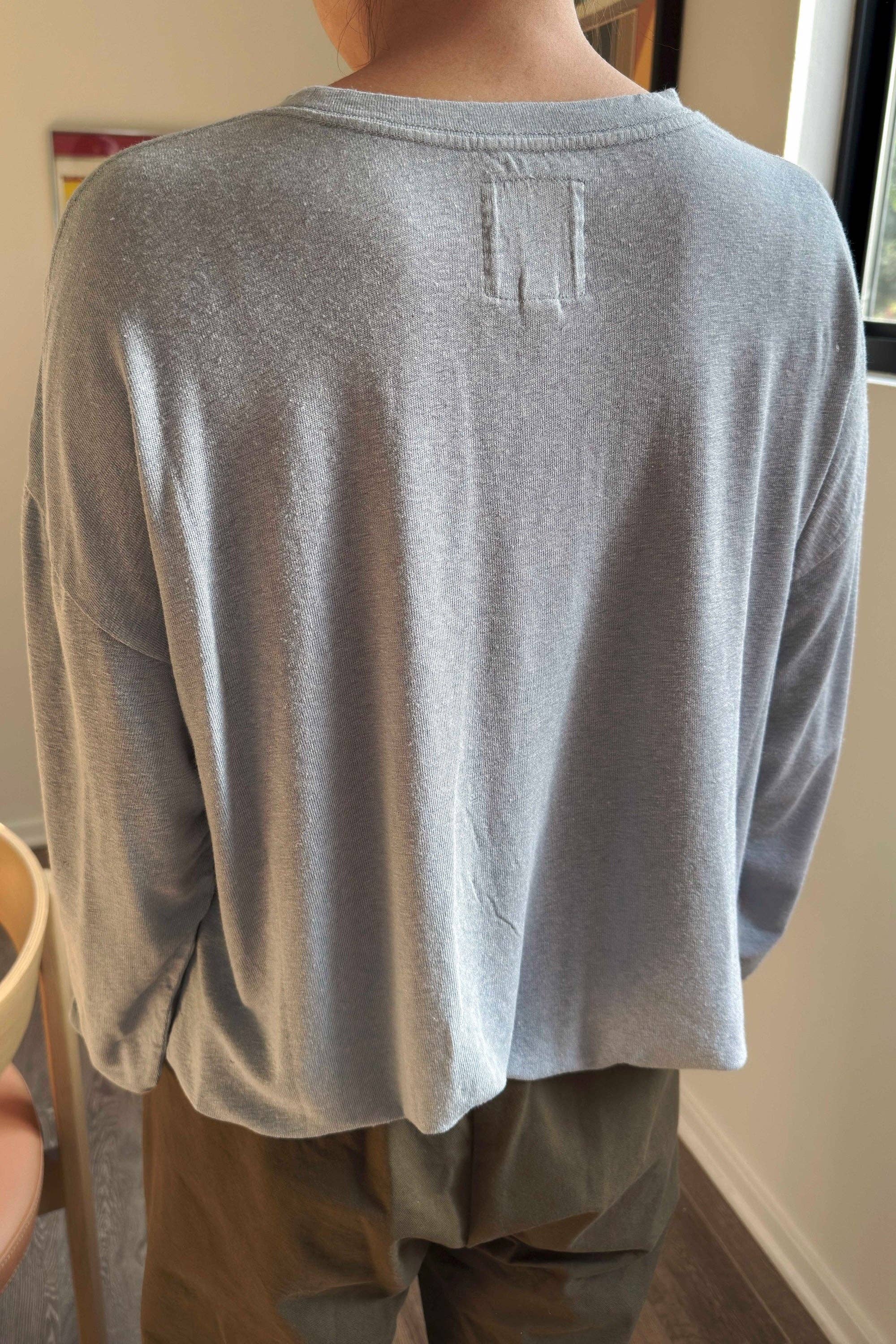 Haze Linen Blend Tee: Moonbeam  - Le Bon Shoppe