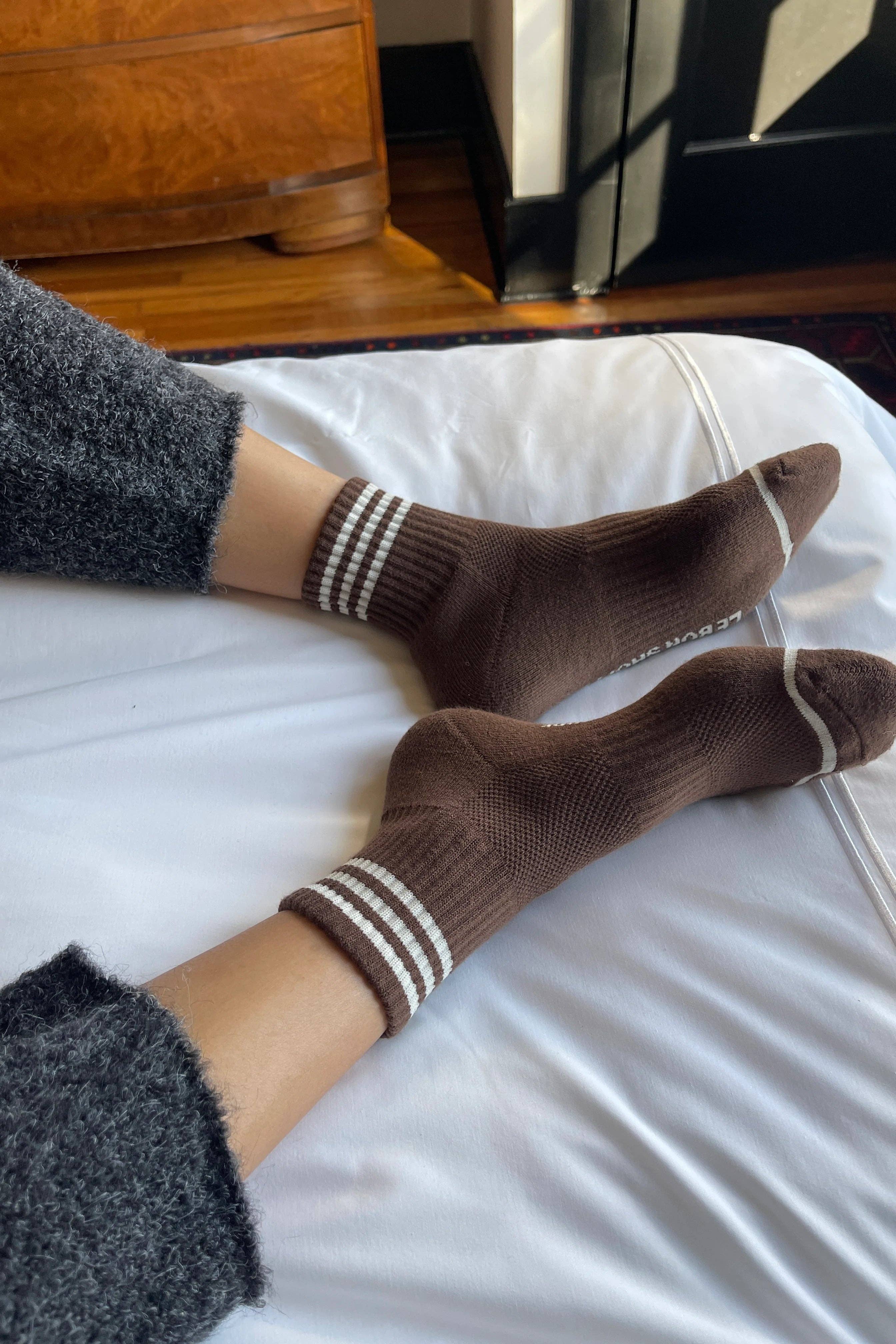 Girlfriend Socks Mahogany - Le Bon Shoppe