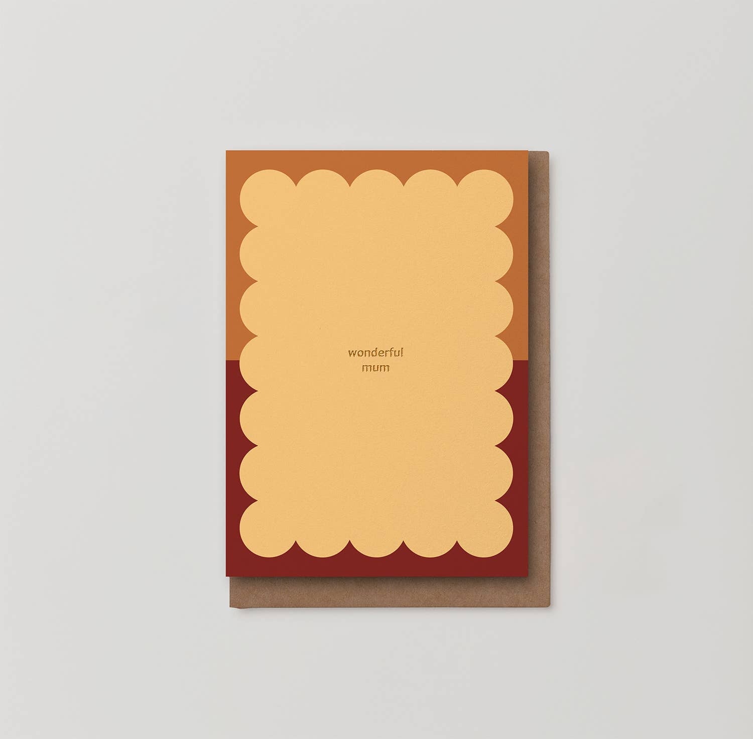 Wonderful mum Mother's Day foiled greeting card