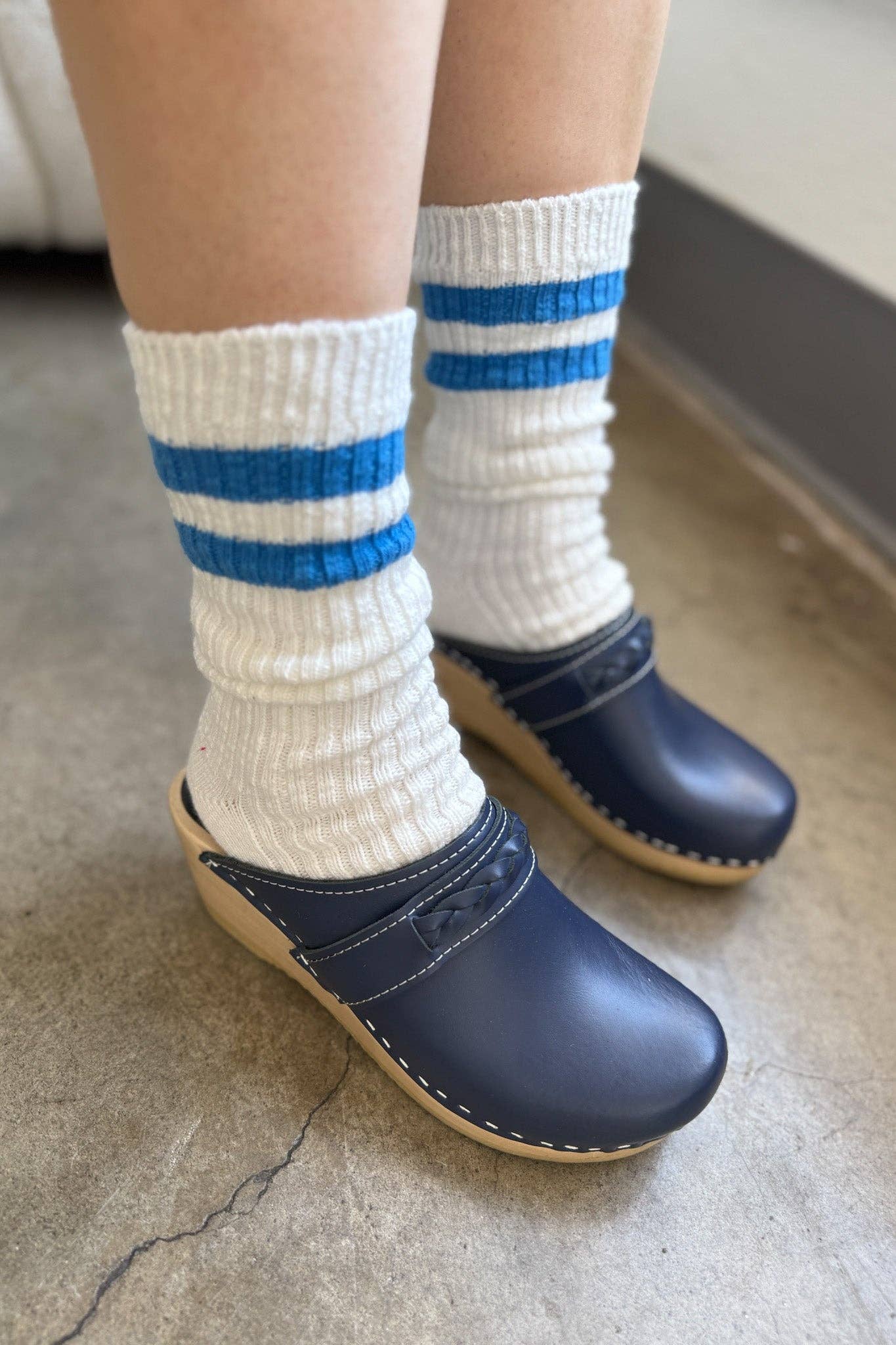 Cottage Varsity Socks Oatmeal Varsity - Le Bon Shoppe