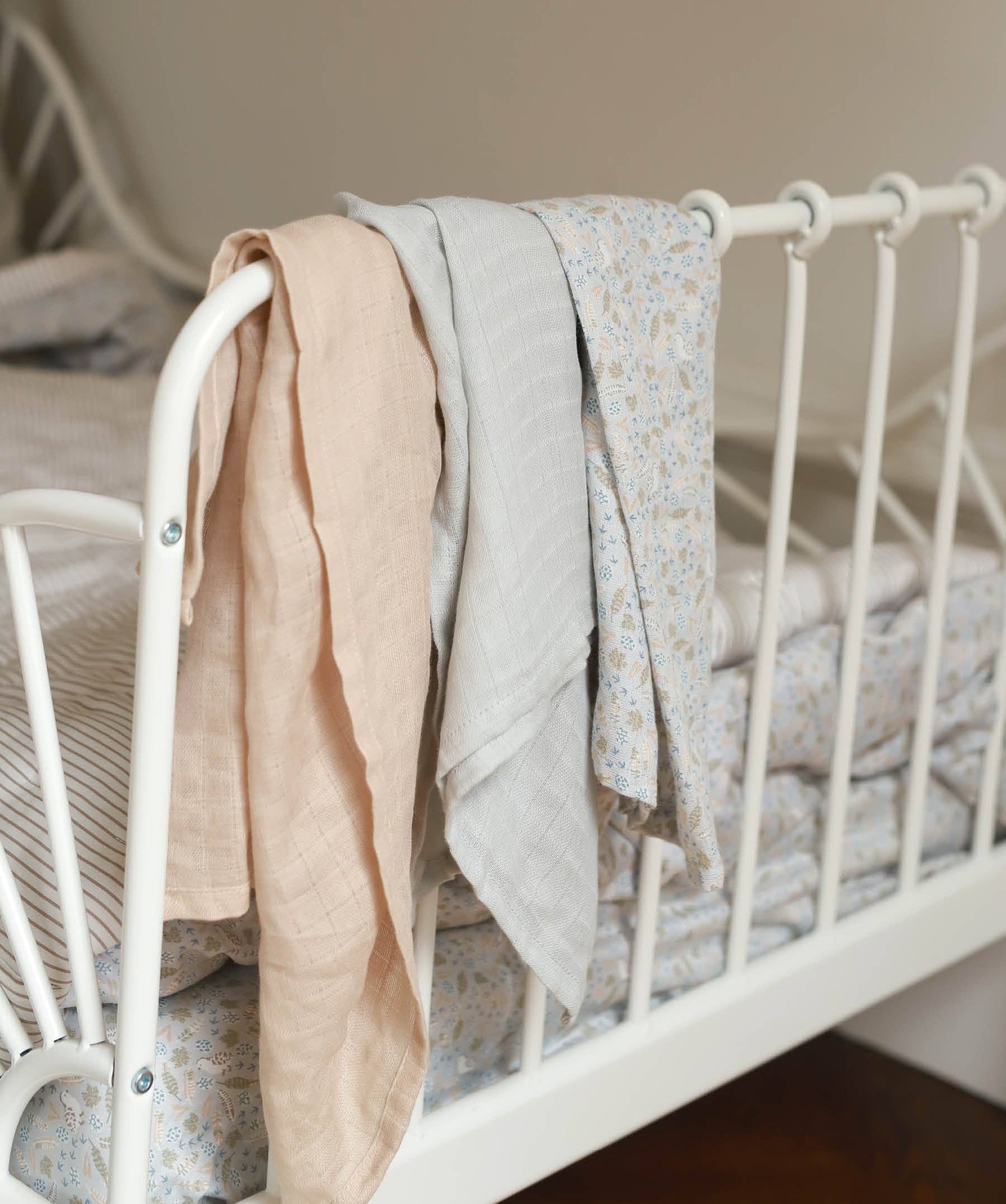 Avery Row Organic Baby Muslins, Set of 3 - Nature Trail