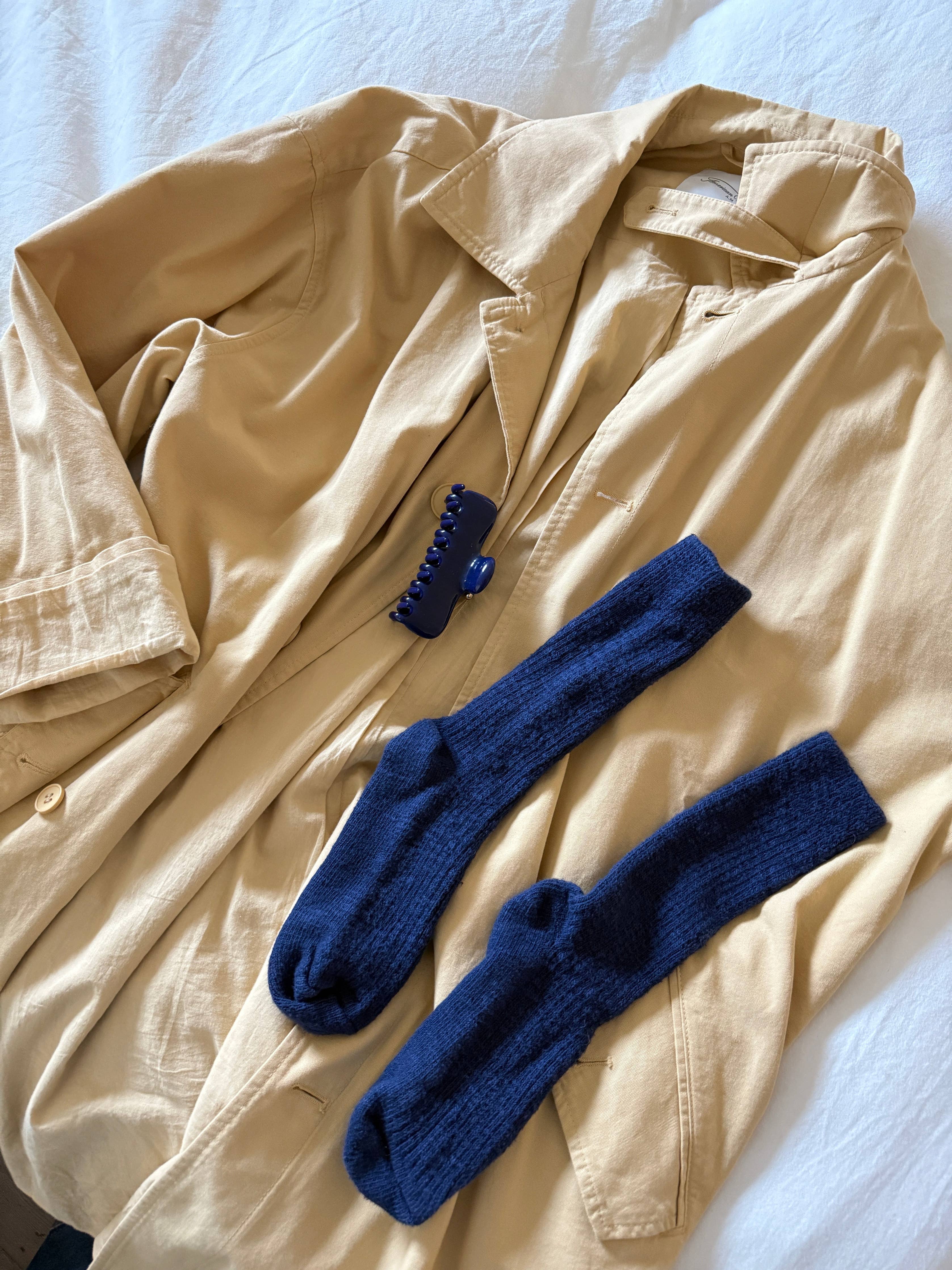 Cottage Socks: Navy - Le Bon Shoppe