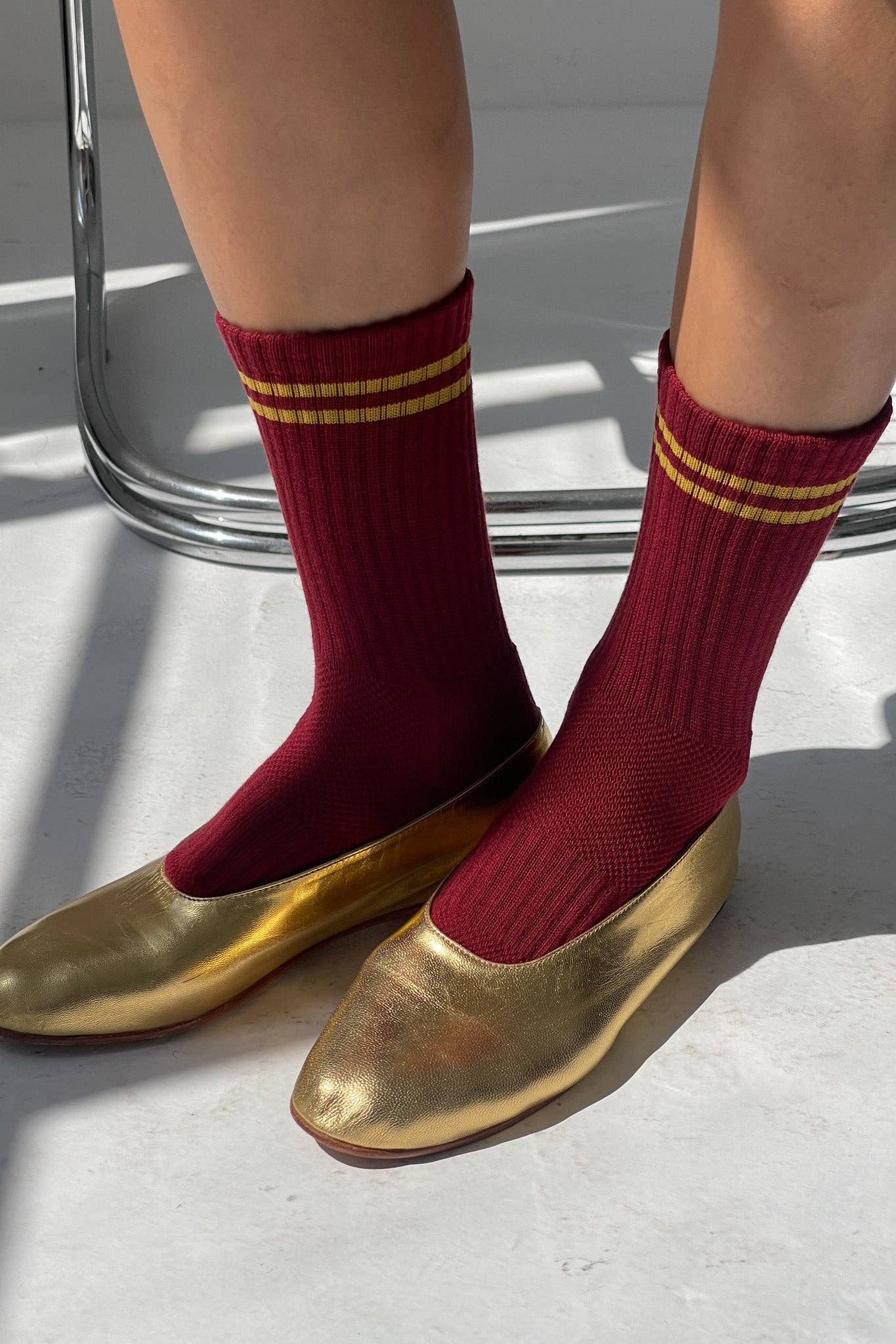 Boyfriend Socks: Cardinal - Le Bon Shoppe