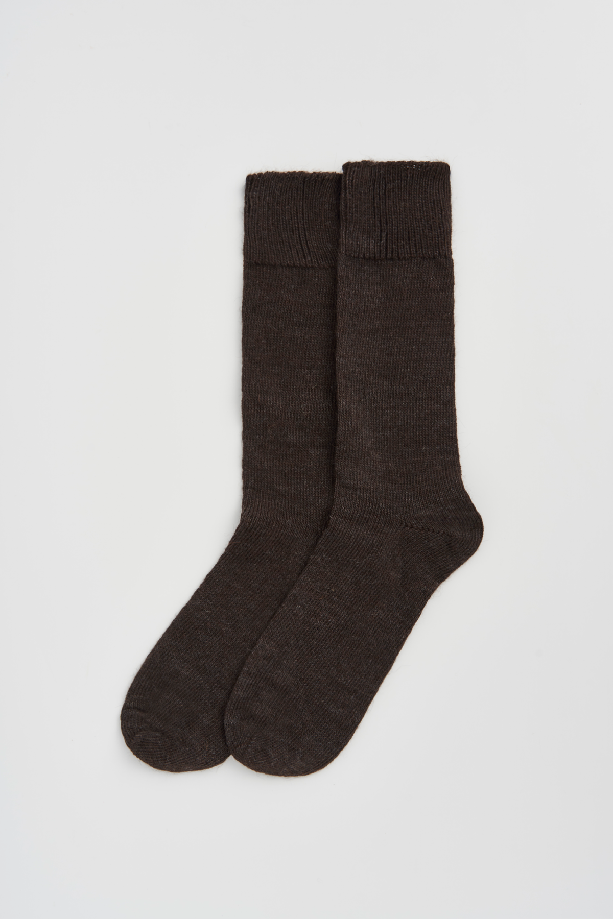 Bitter Chocolate Brown Alpaca Socks: Large (UK 11-13)