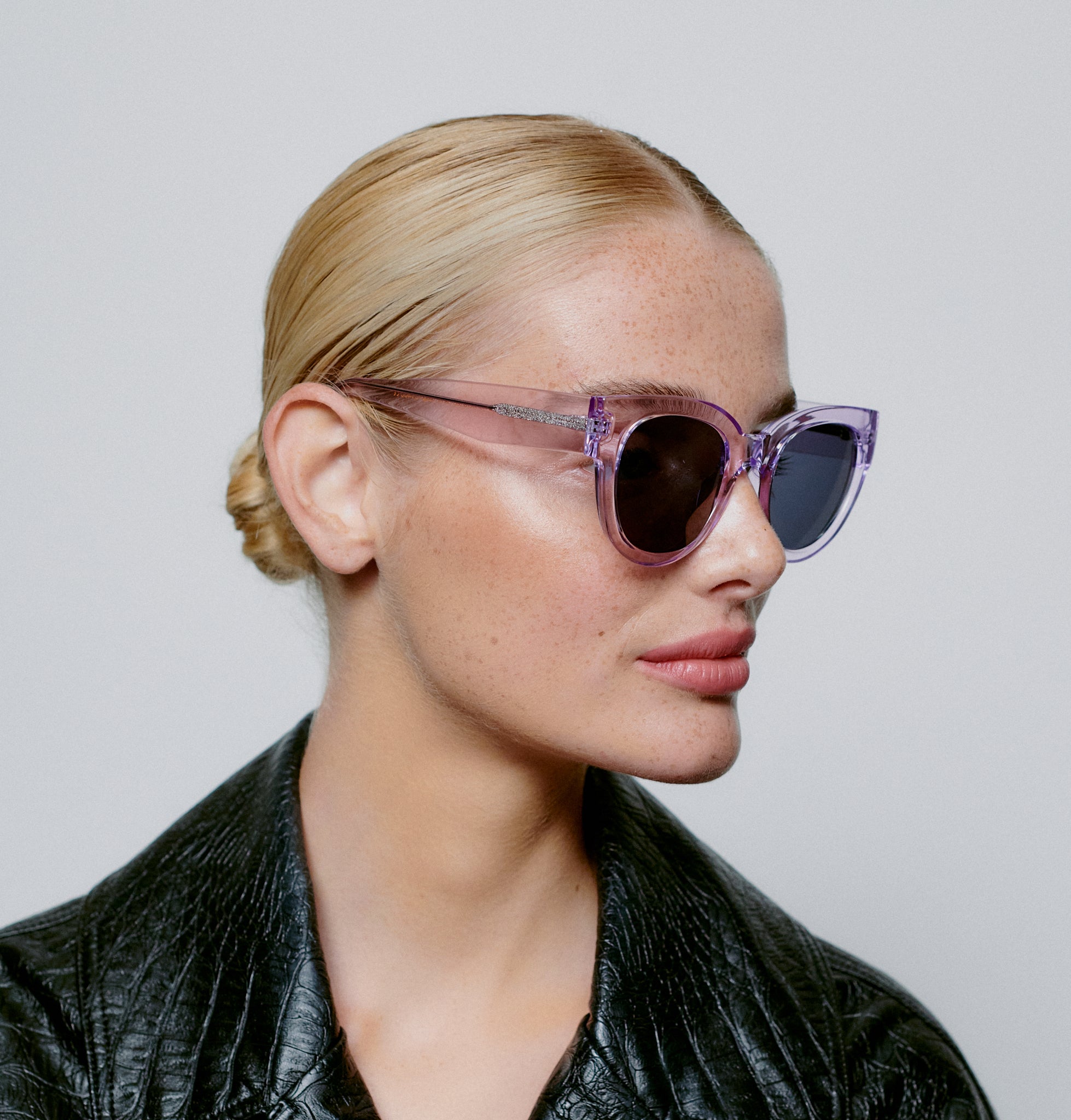 Lilly Sunglasses in Lavender Transparent — A. Kjærbede